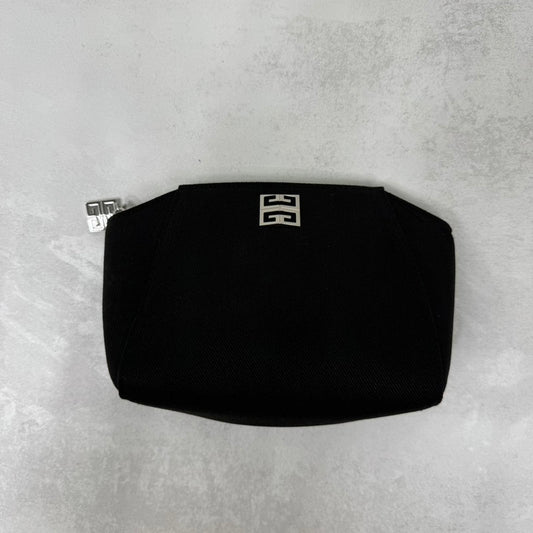 Givenchy Perfumes cosmetic bag makeup overnight travel unisex silver black