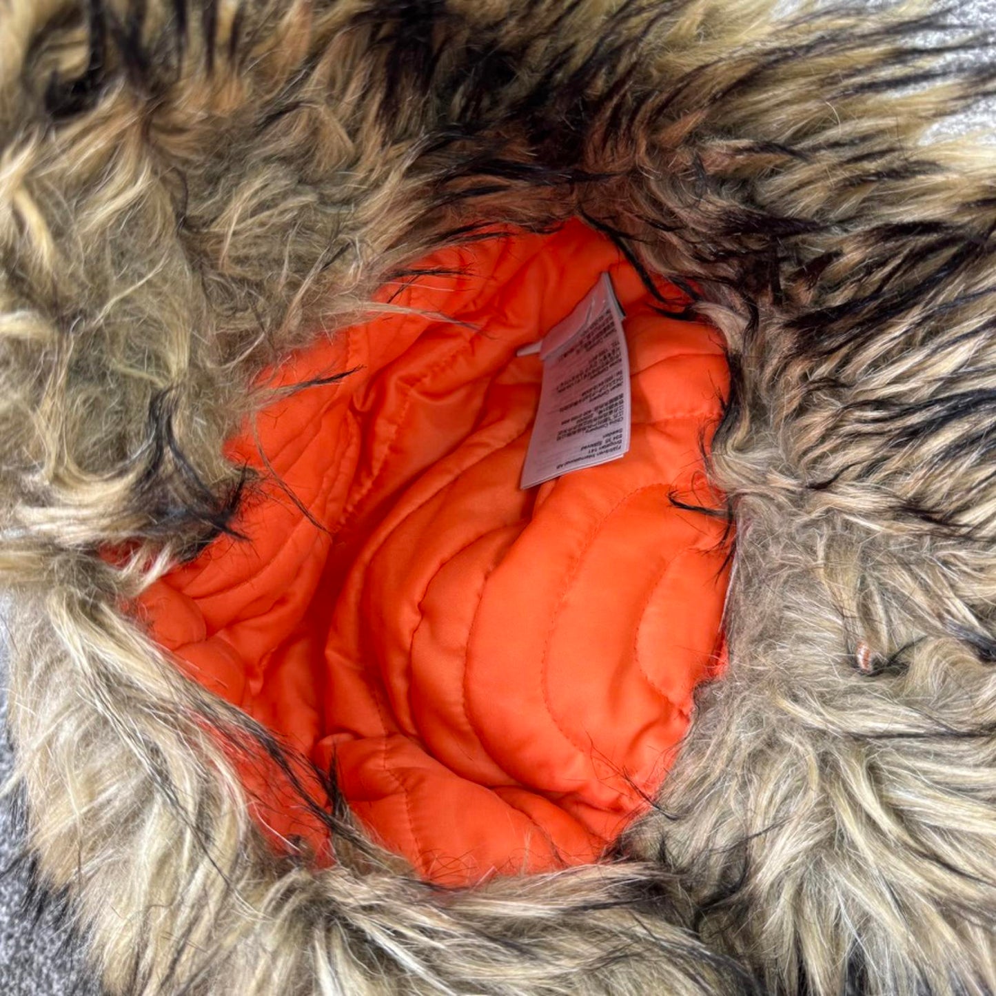 Fjallraven Nordic heater hat faux fur trapper safety orange unisex