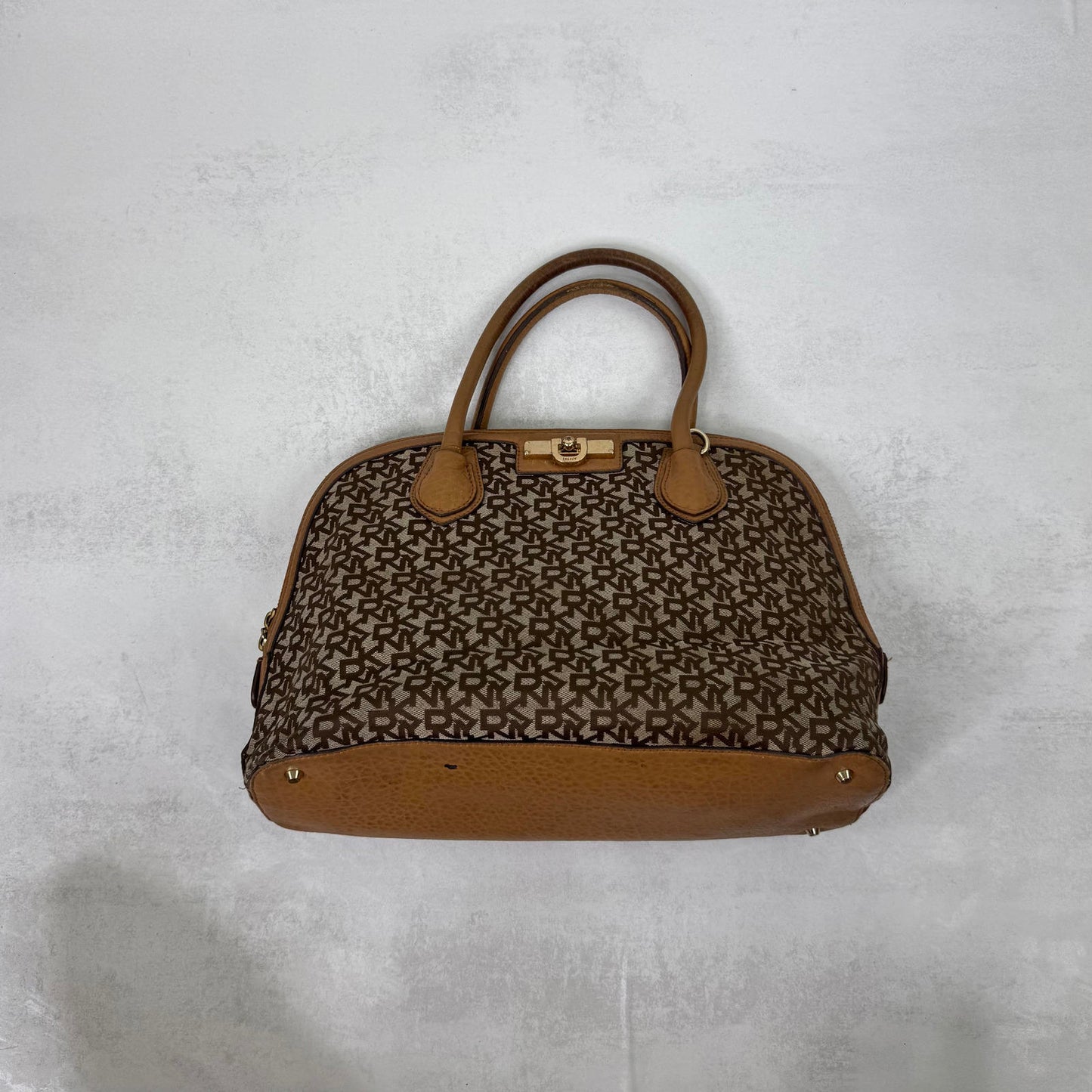 DKNY crossbody bag handbag canvas faux leather large