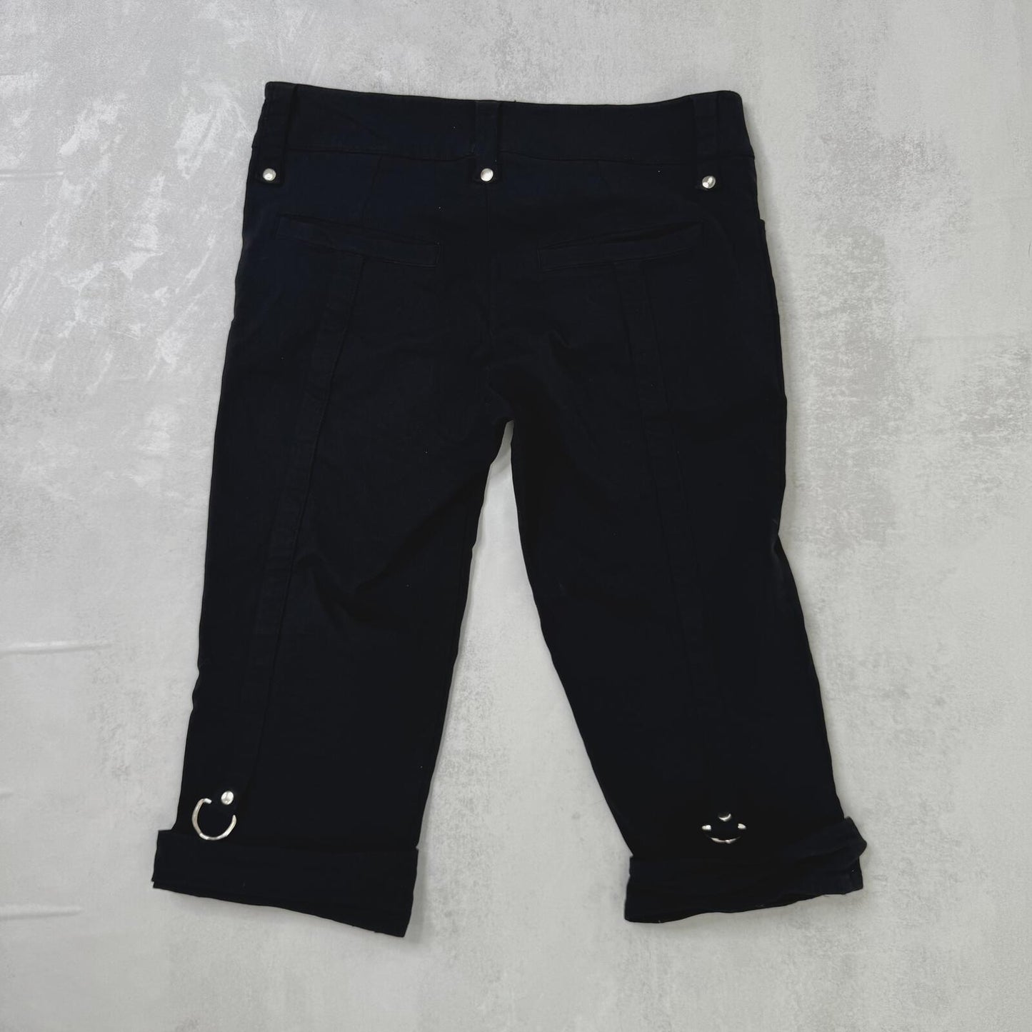Vintage Lip Service capri trousers low rise stretchy studded zip up cropped stud