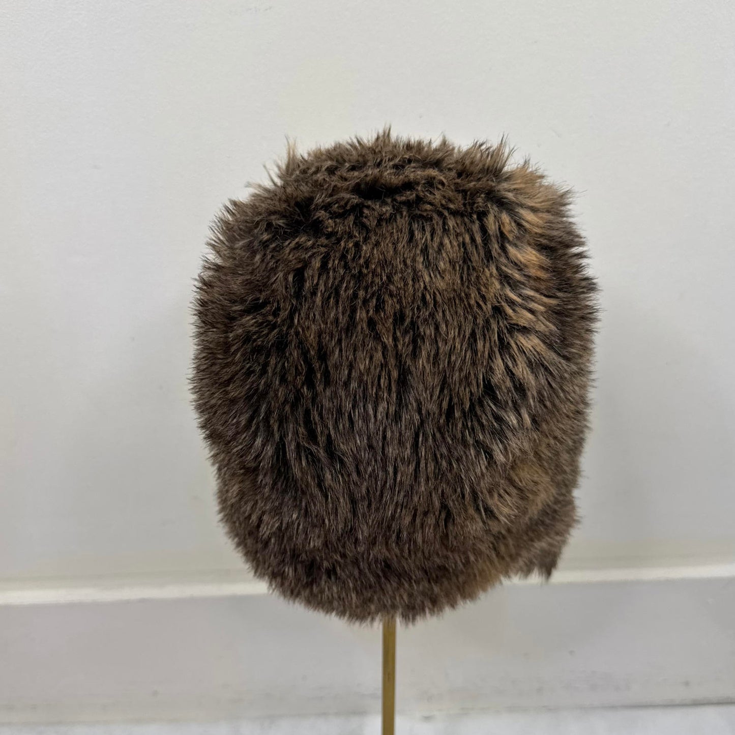 Y2K vintage faux fur trapper hat unisex brown