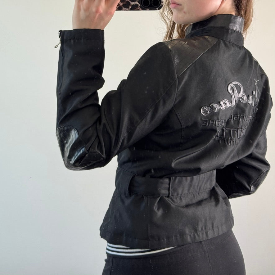 Y2K vintage archive fitted biker jacket