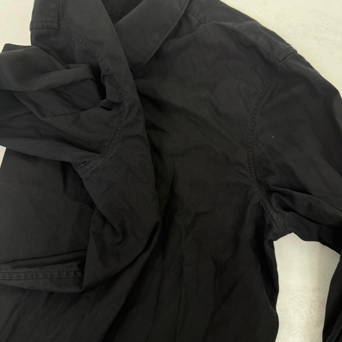 Saint Laurent uniform shirt long sleeve button up black tailored 100% cotton