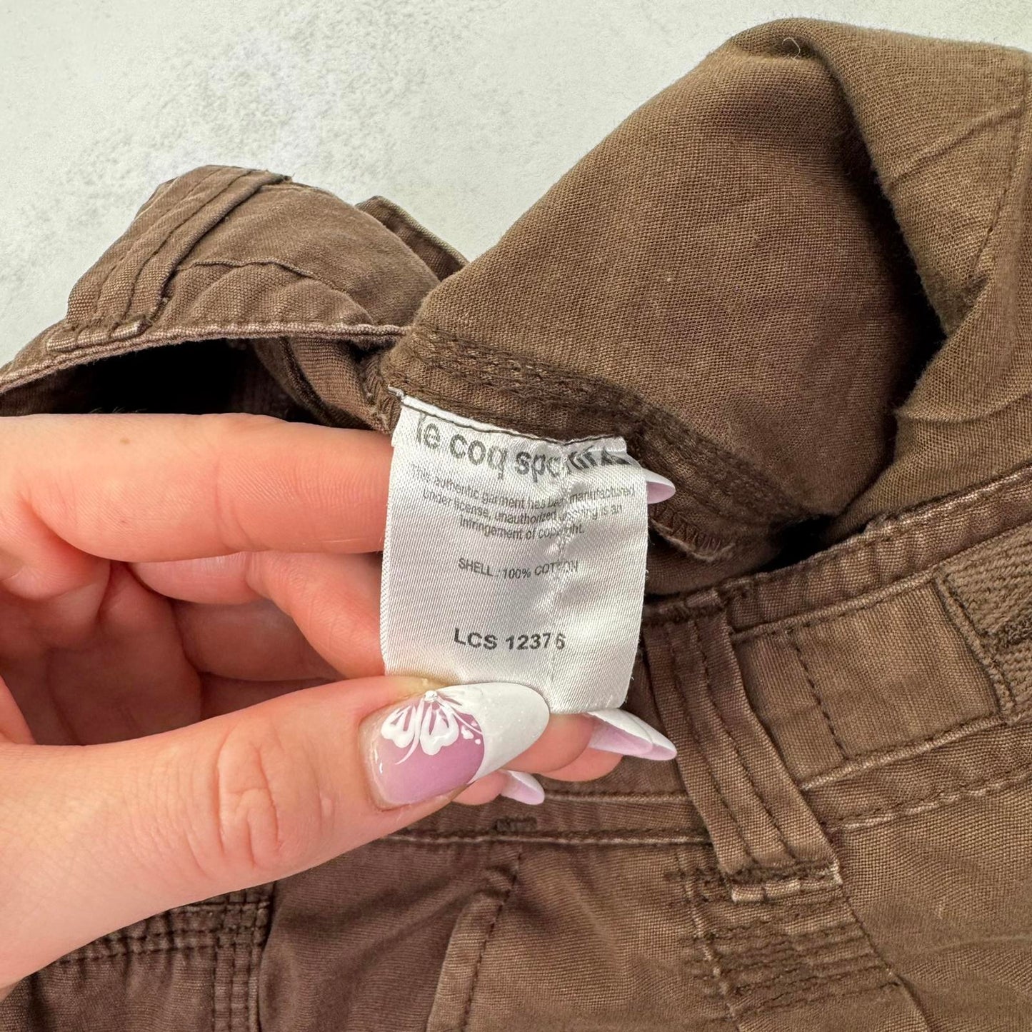 Y2K vintage low rise mini shorts chino buckle grommet turned up hem cargo pocket