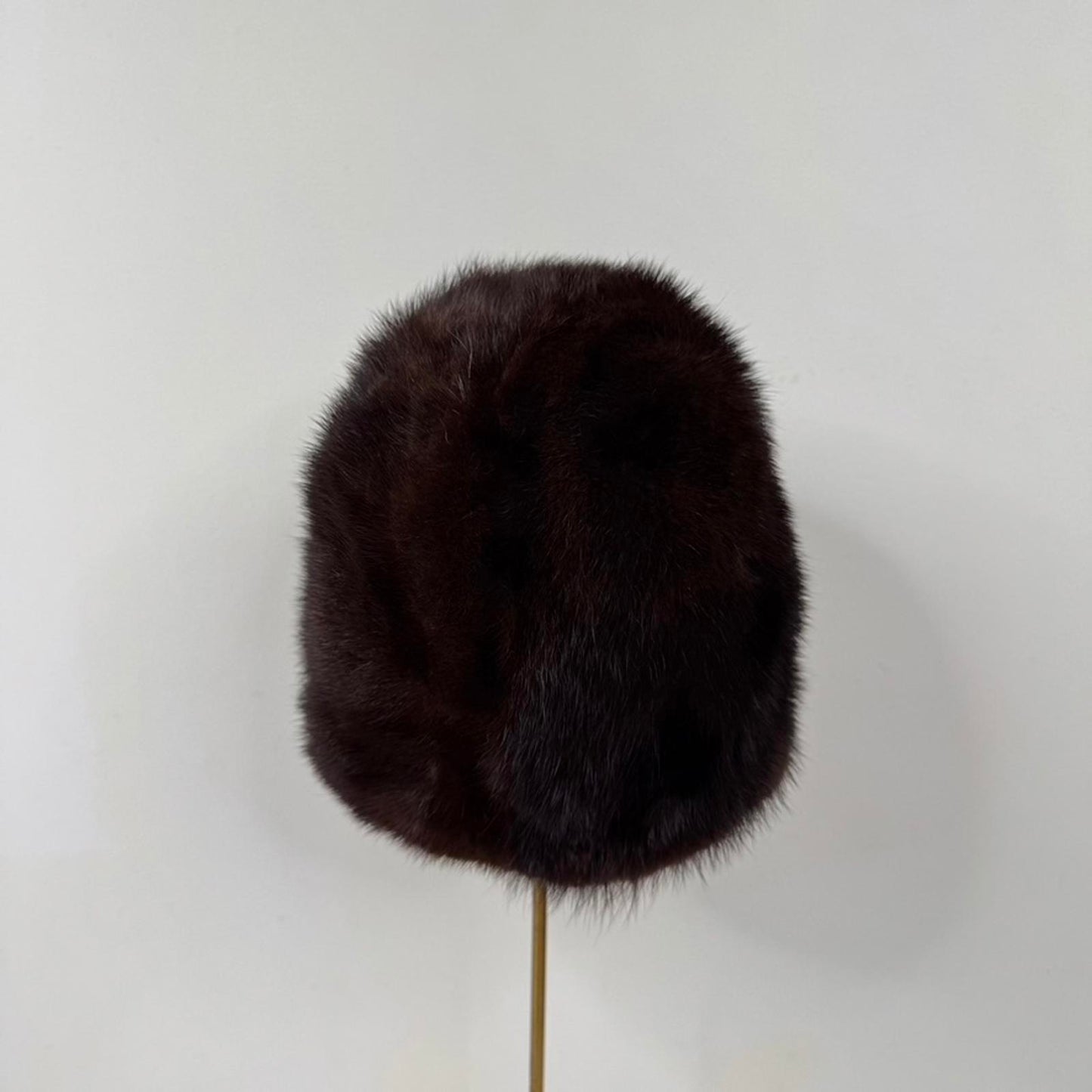 True vintage genuine fur bucket hat brown real winter