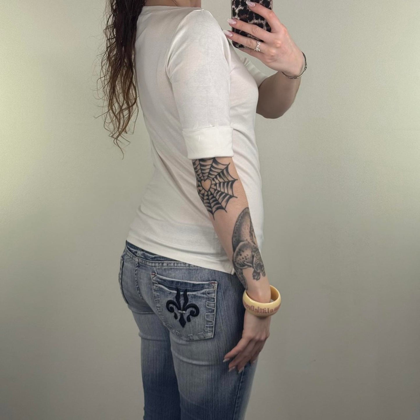 Lauren Ralph Lauren half sleeve top boat neck white logo embroidered