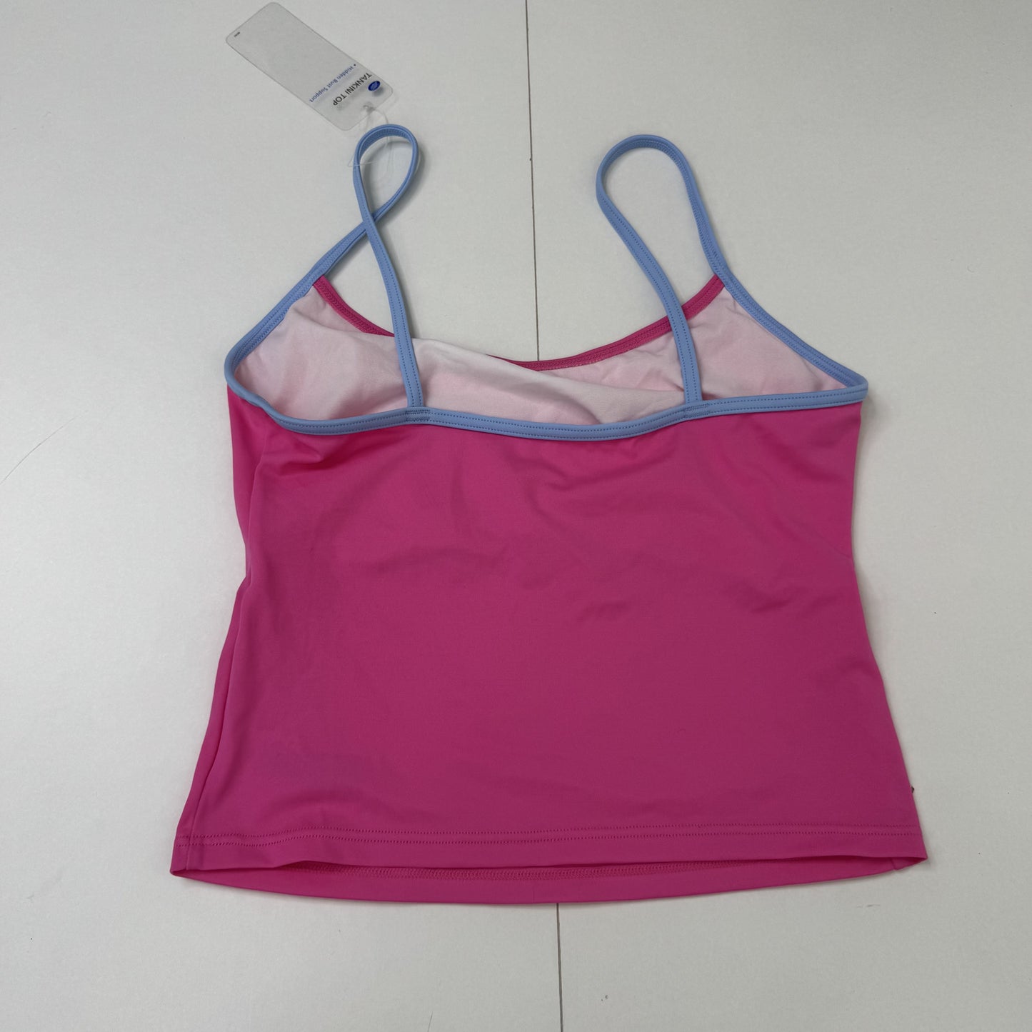 Y2K vintage tankini top swimwear pink lilac crop sporty bust support