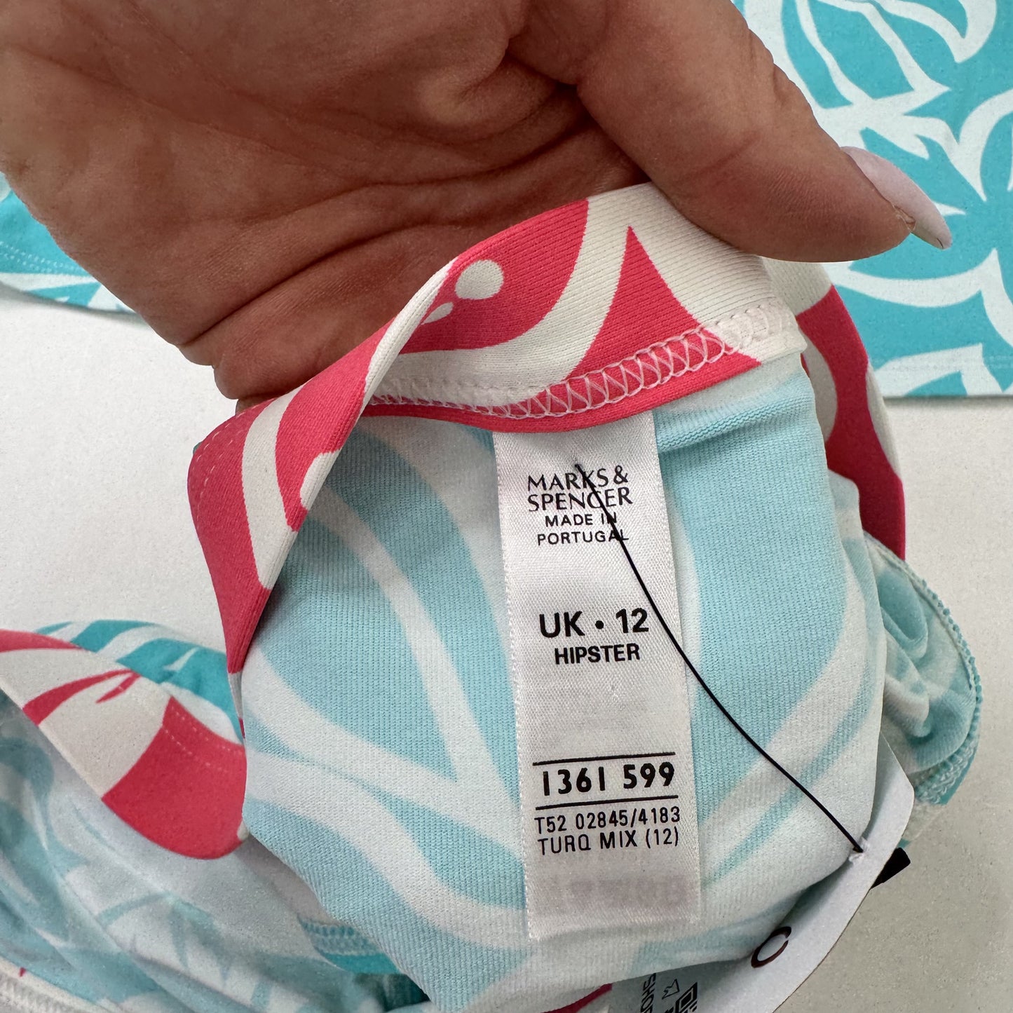 Y2K vintage tankini set matching halter neck floral turquoise pink white bow