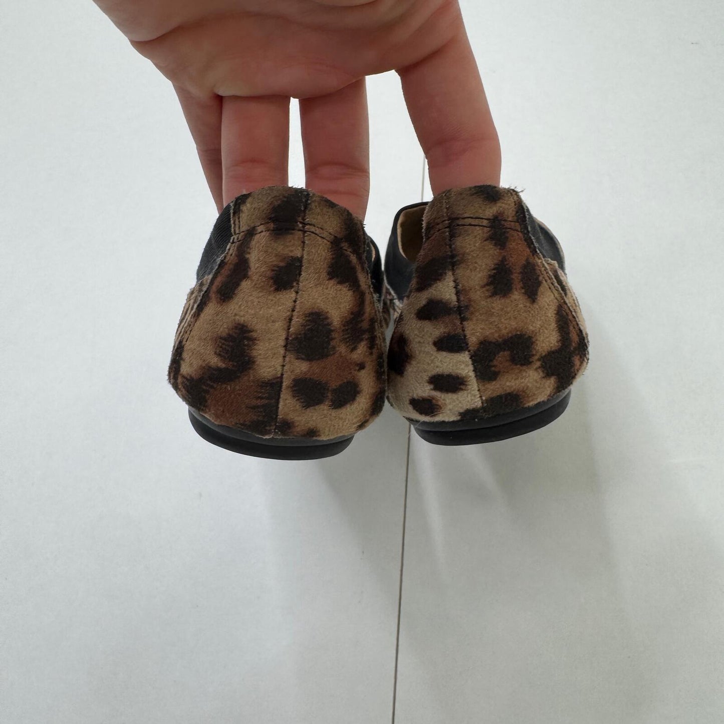 Y2K vintage leopard print pumps ballerina flats slip on brown black