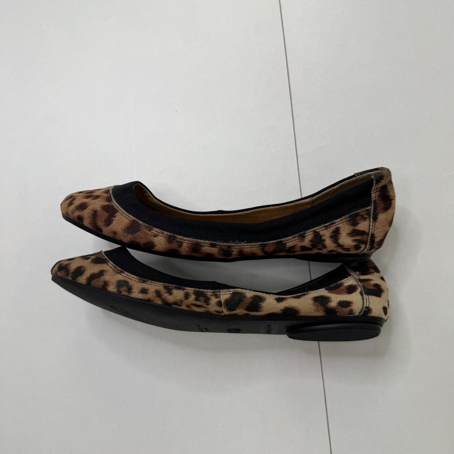 Y2K vintage leopard print pumps ballerina flats slip on brown black