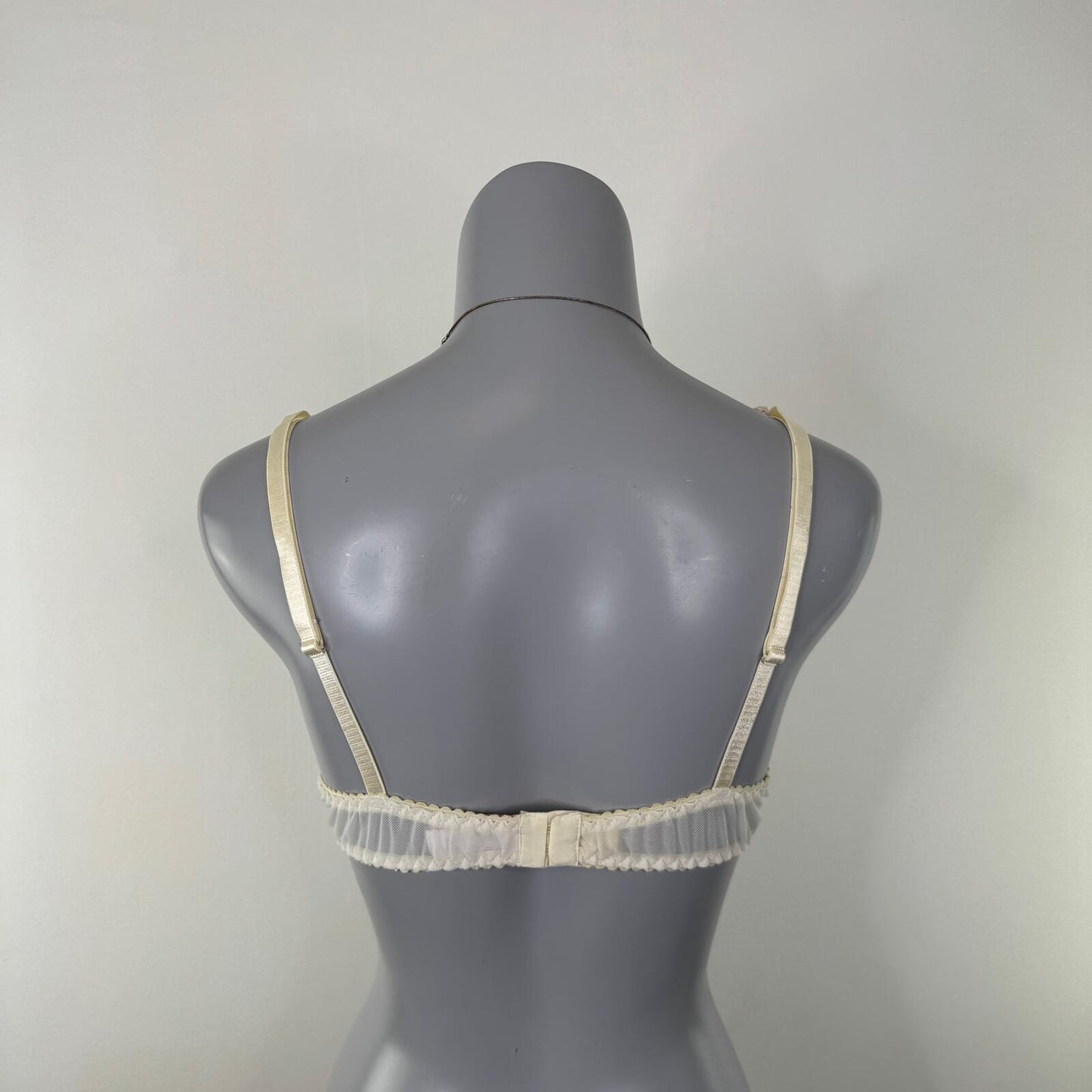 Y2K vintage 100% silk bralette non padded bra cream