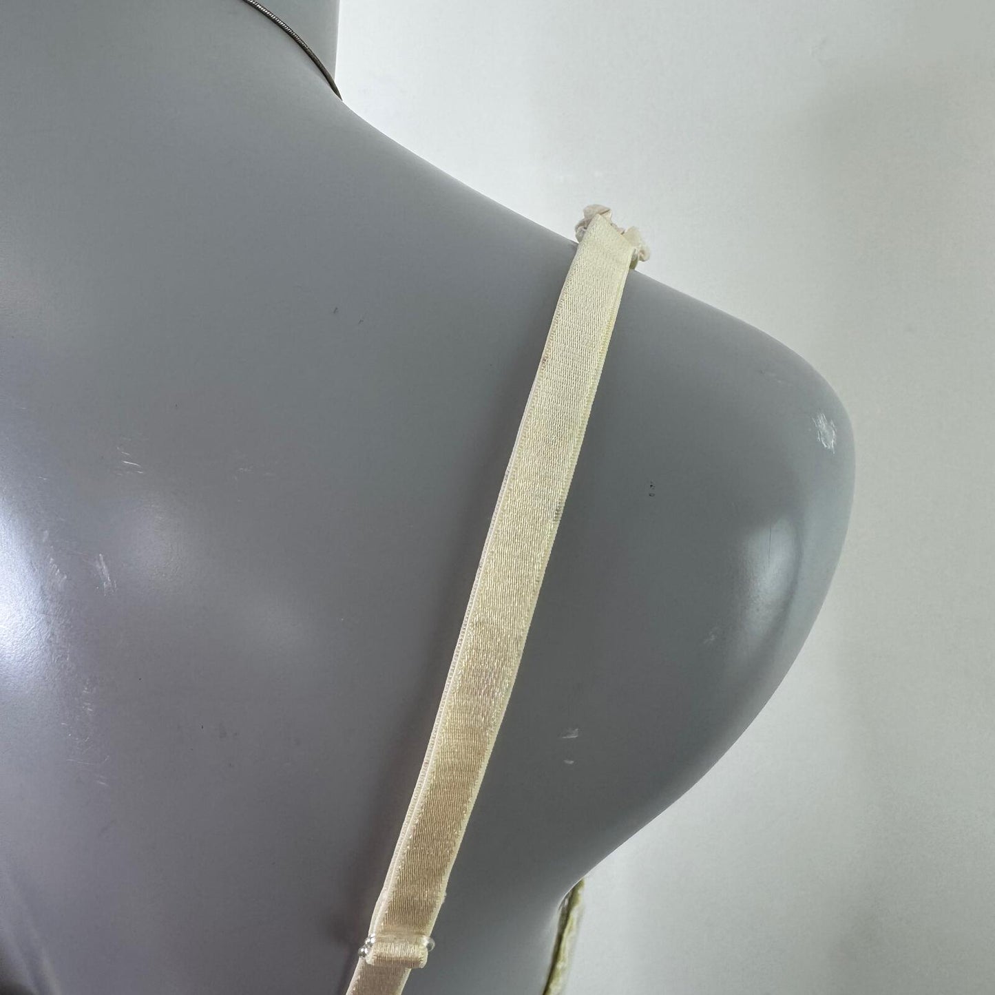 Y2K vintage 100% silk bralette non padded bra cream