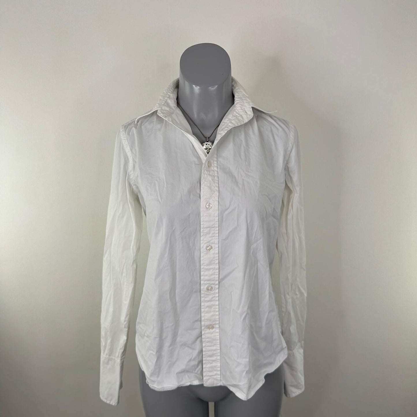 Y2K vintage Ralph Lauren blouse button up long sleeve tailored slim fit formal