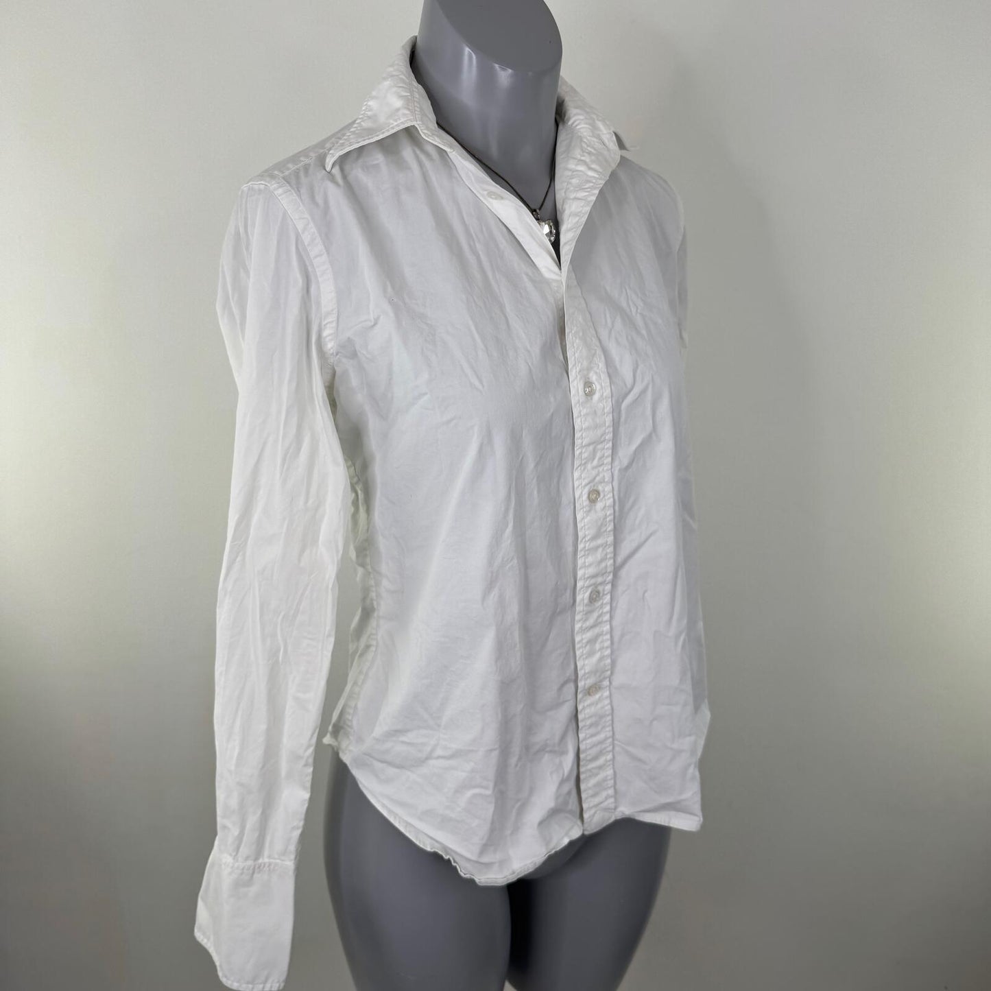 Y2K vintage Ralph Lauren blouse button up long sleeve tailored slim fit formal