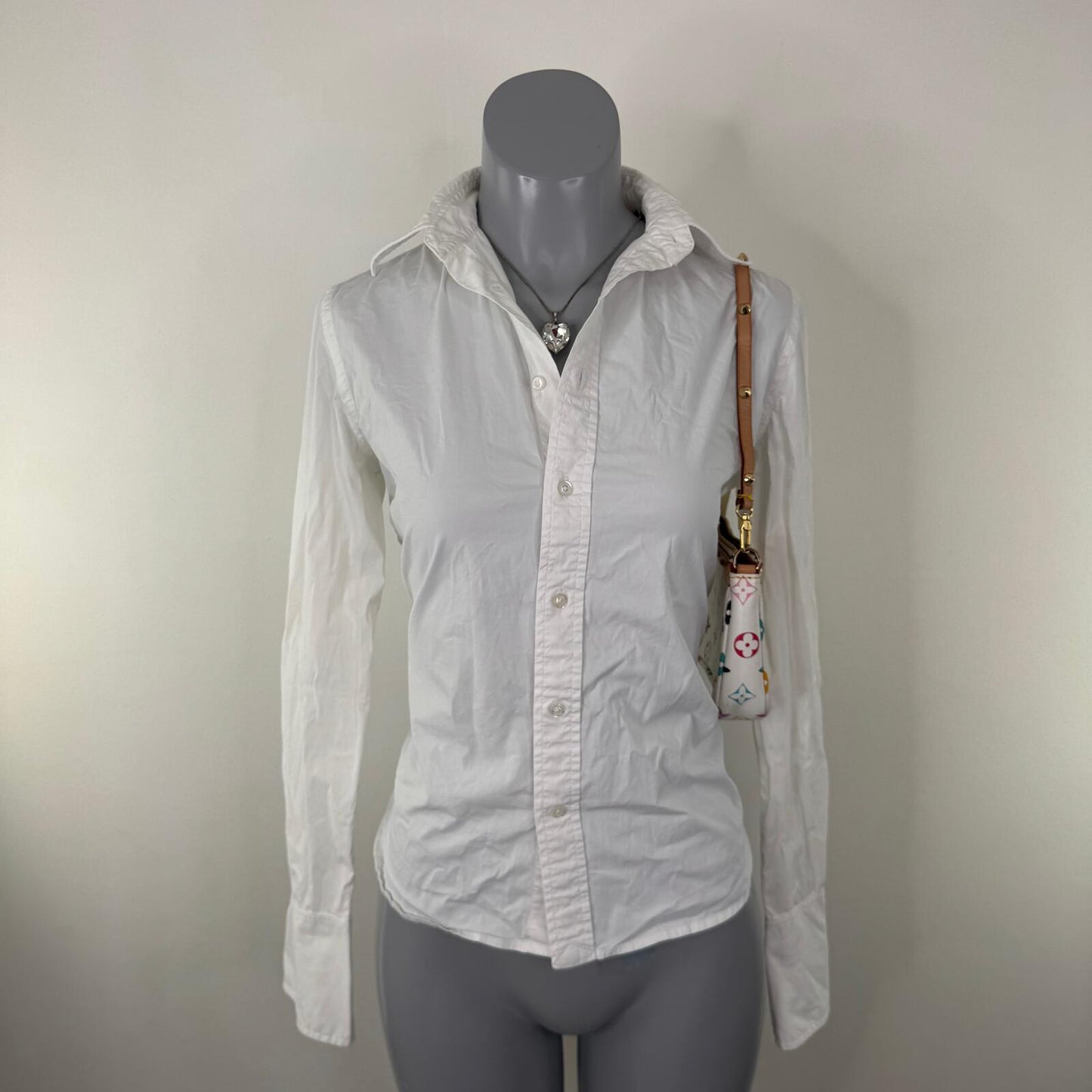 Y2K vintage Ralph Lauren blouse button up long sleeve tailored slim fit formal