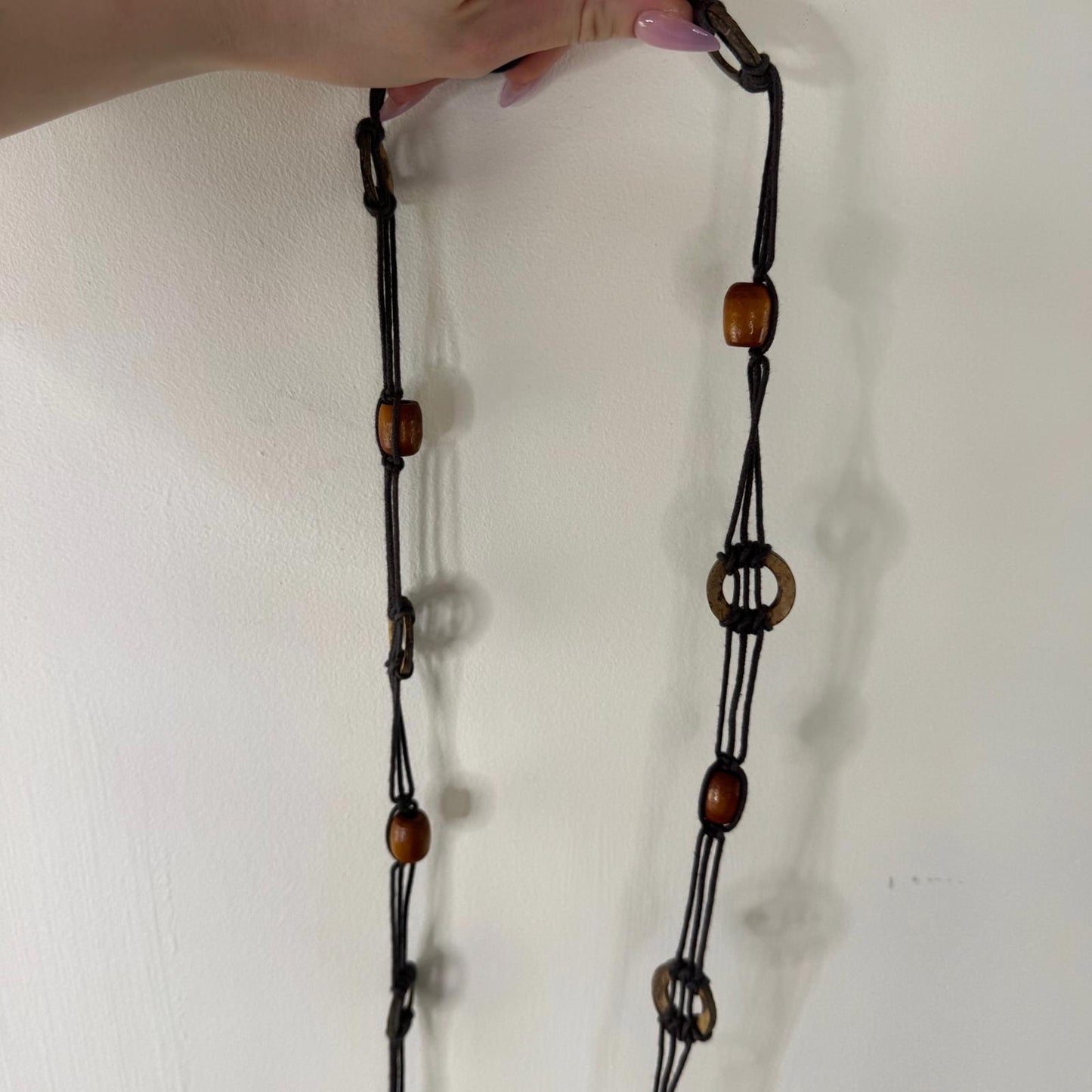 Y2K vintage belt beaded braided woven bow adjustable