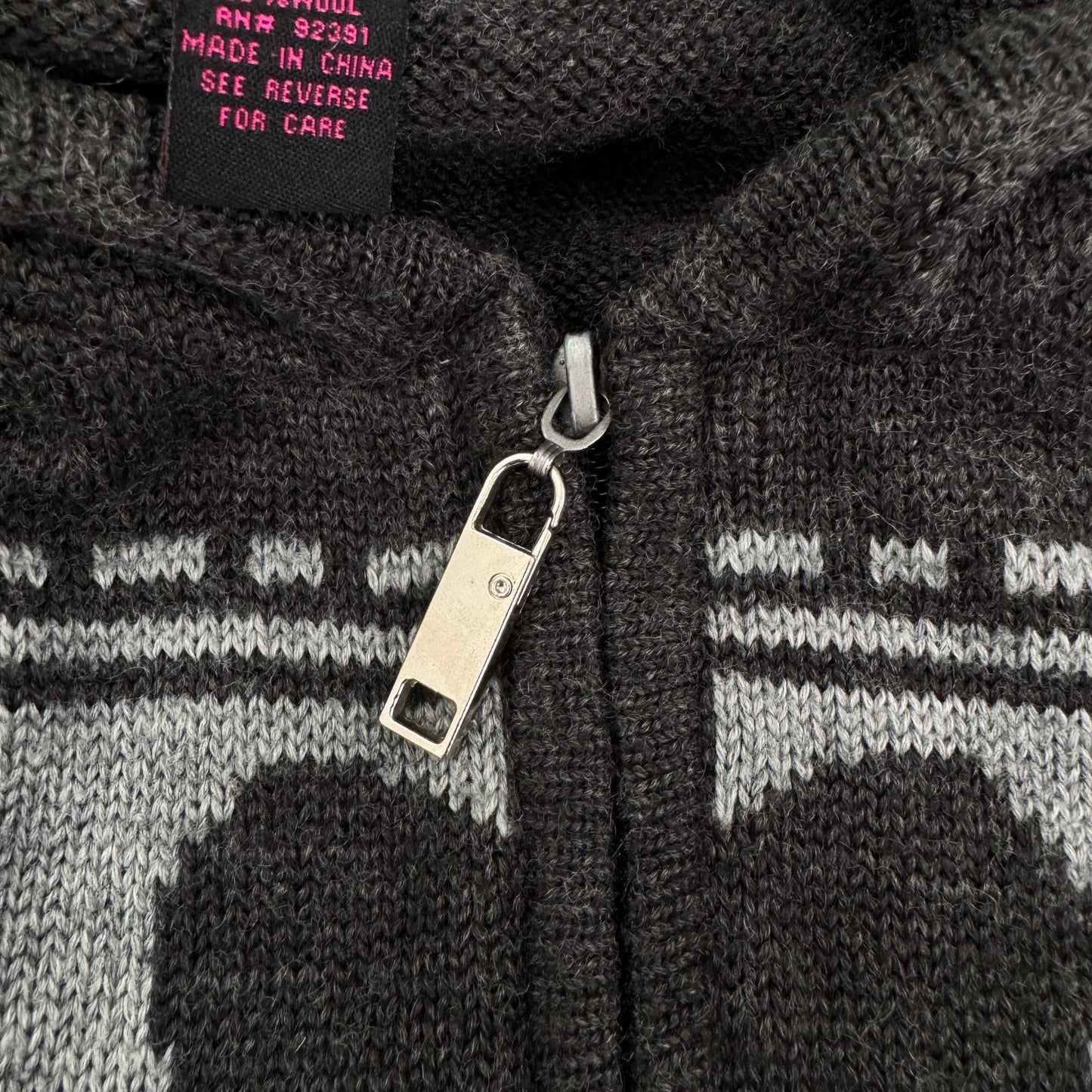 Y2K vintage rare Playboy hoodie wool blend zip up knitted knit pattern