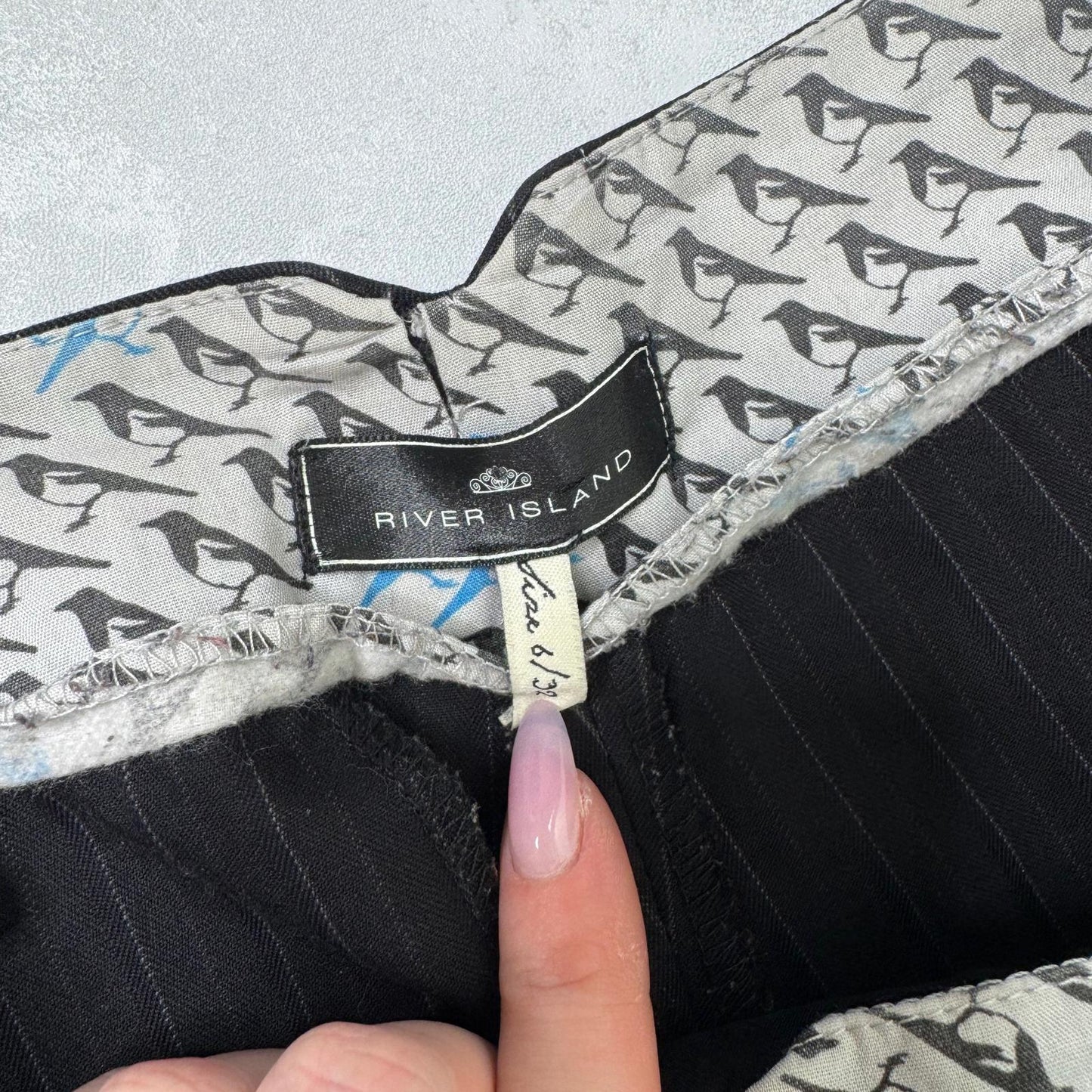 Y2K vintage low rise pinstripe tailored bootcut trousers pants stretchy