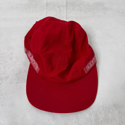 Supreme Tonal Taping Camp cap hat adjustable S/S 2018 red one size