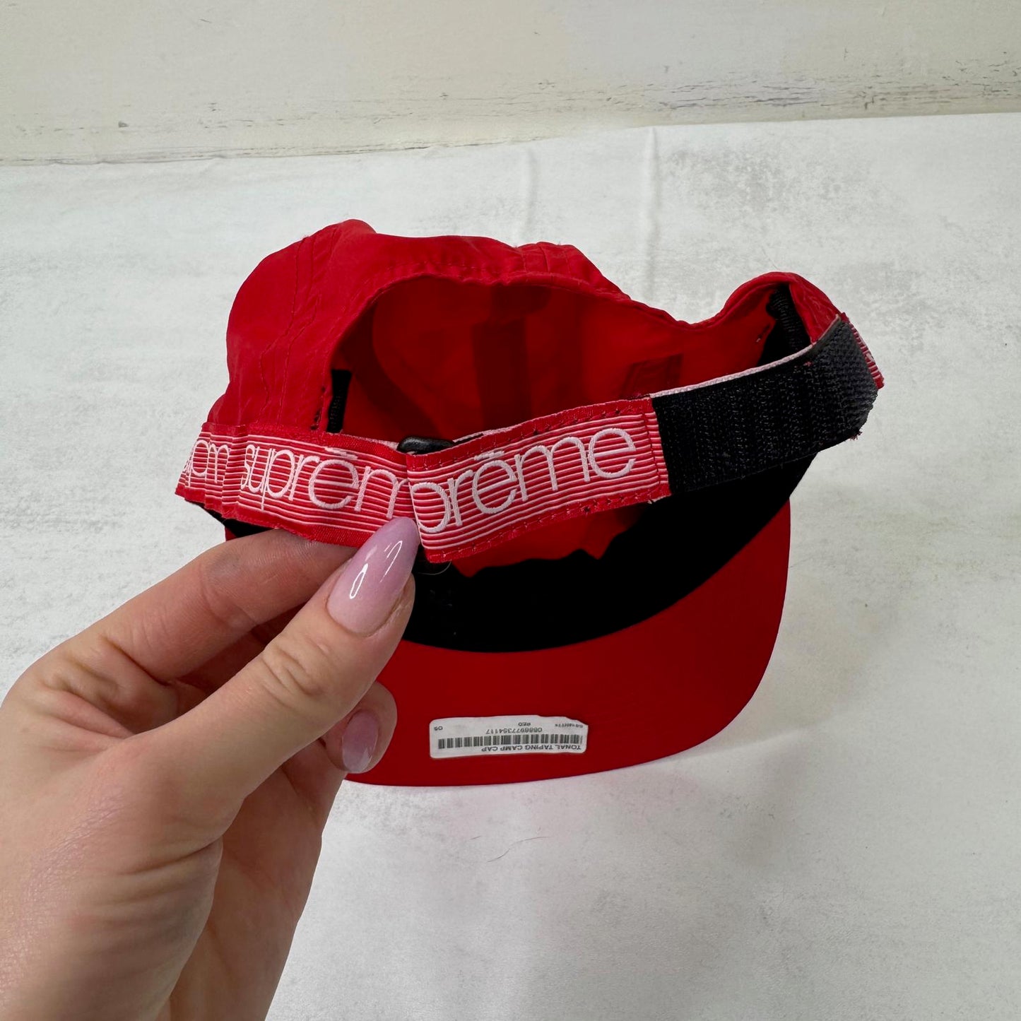Supreme Tonal Taping Camp cap hat adjustable S/S 2018 red one size