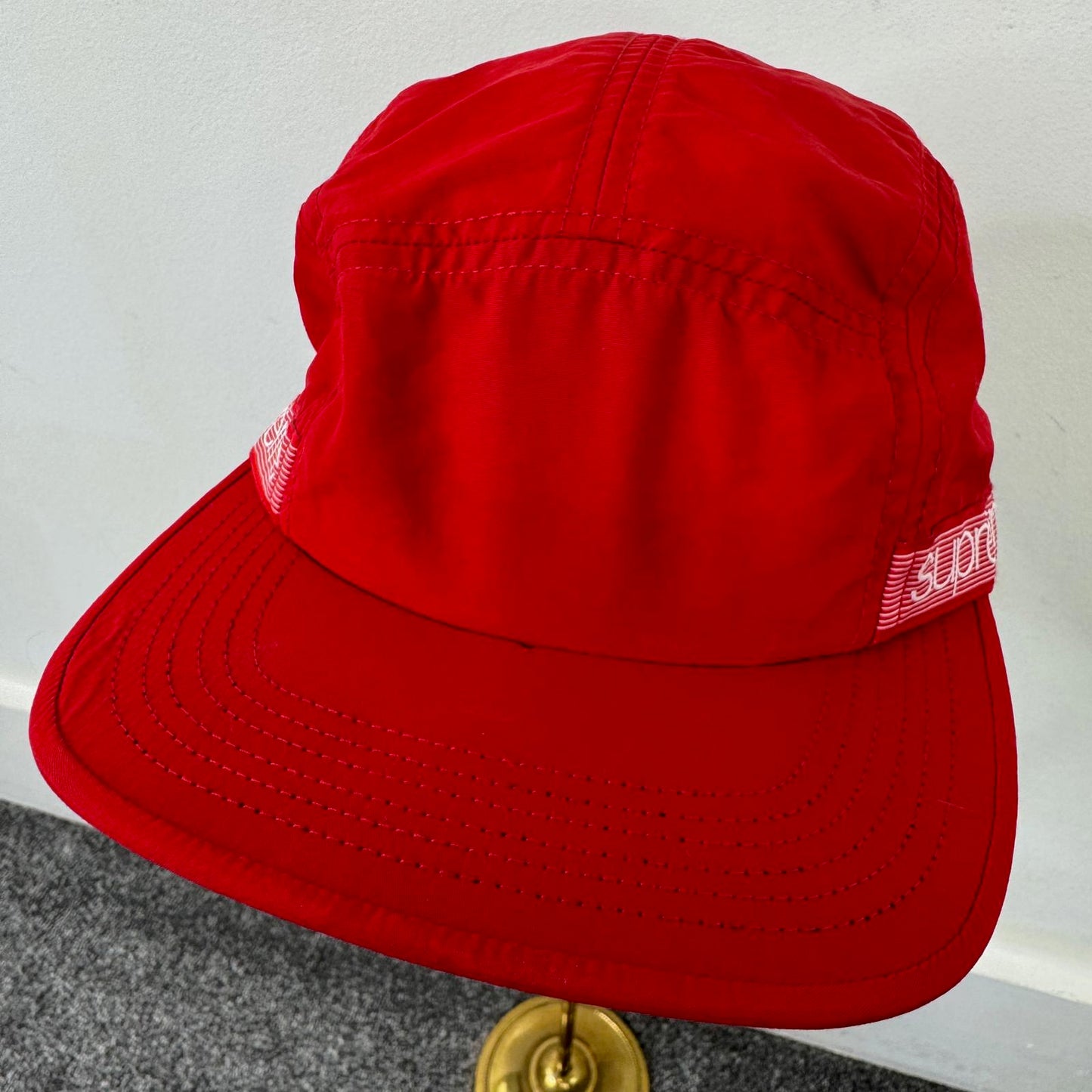 Supreme Tonal Taping Camp cap hat adjustable S/S 2018 red one size