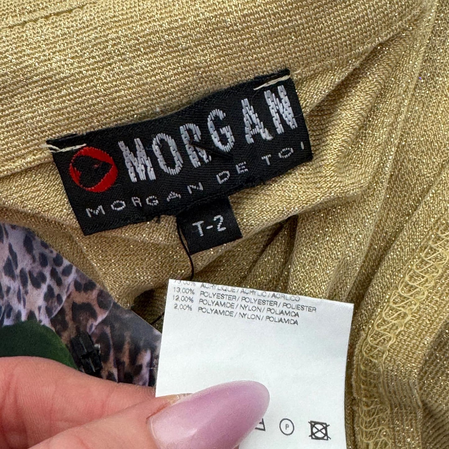 Y2K vintage Morgan De Toi long sleeve top mesh glitter sparkly ruched v neck