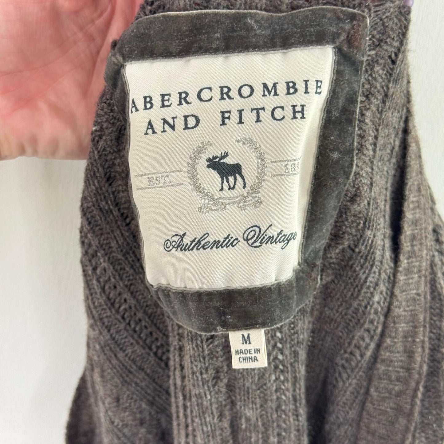 Y2K vintage Abercrombie & Fitch jumper knit deep v neck lightweight angora blend