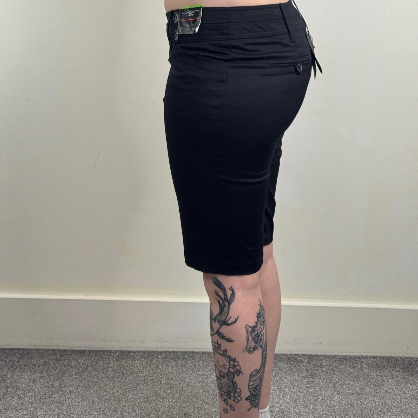 Y2K vintage capri trousers low rise fitted buttons tailored stretchy cropped