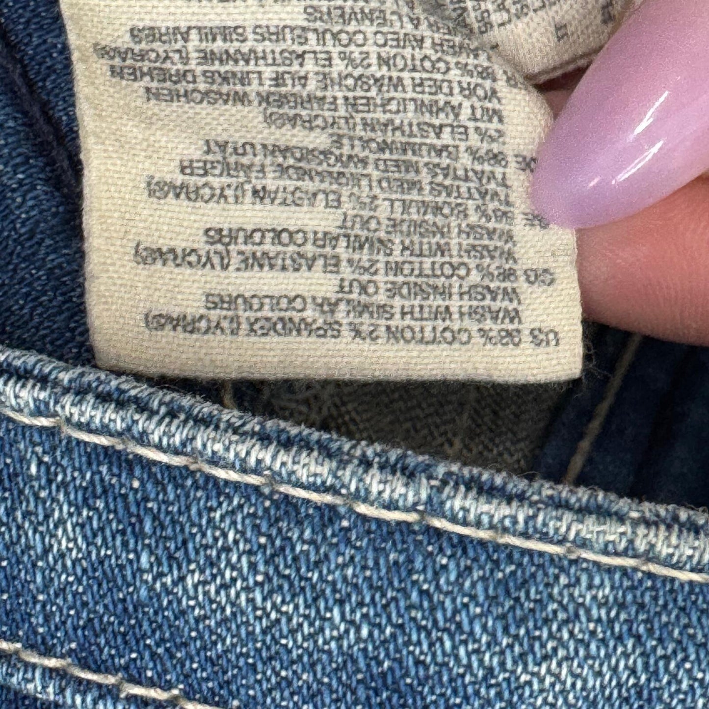 Y2K vintage bootcut denim jeans low rise stretchy light blue faded wash