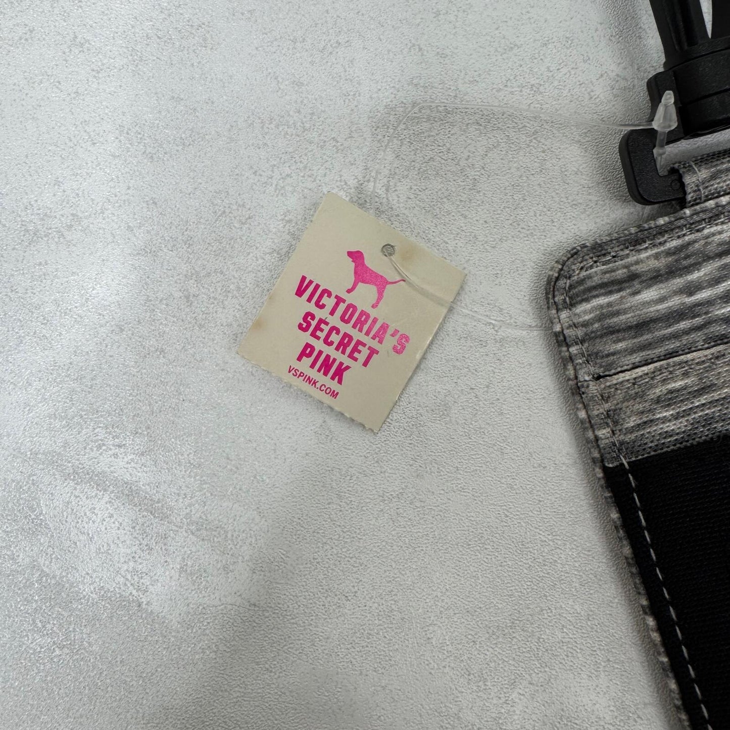 Y2K vintage Victoria's Secret PINK lanyard card holder marl grey coin purse