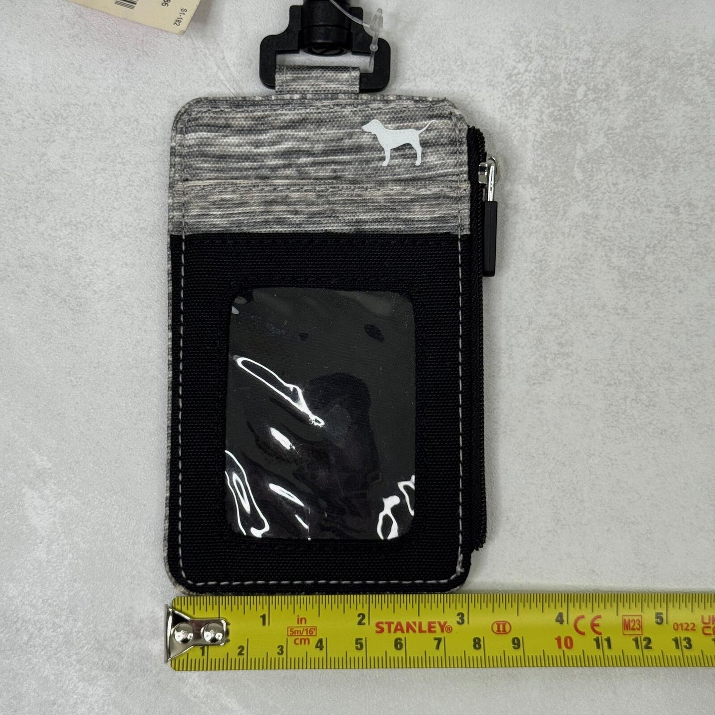 Y2K vintage Victoria's Secret PINK lanyard card holder marl grey coin purse