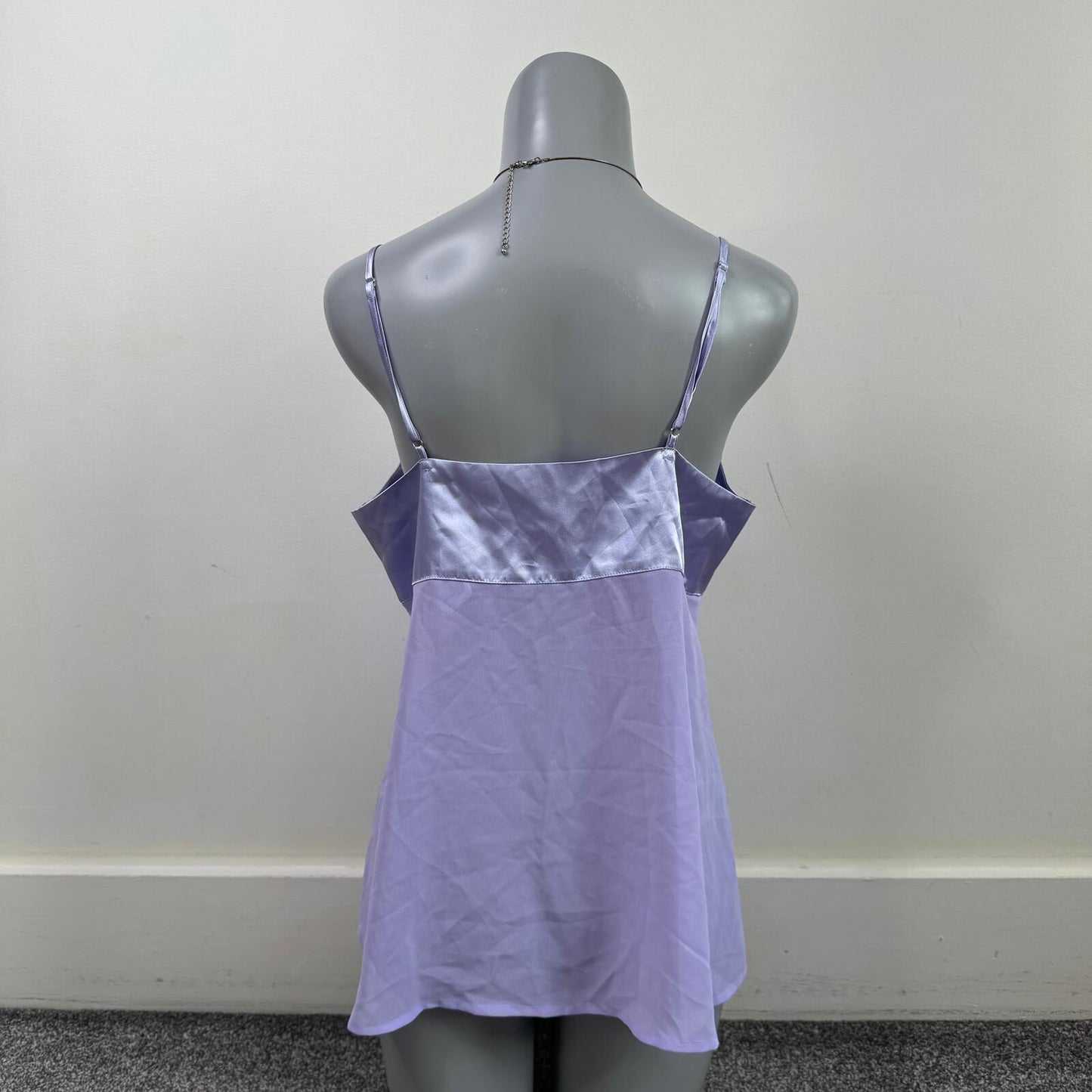 Y2K vintage babydoll top sheer satin bow lilac purple flowy open front strappy