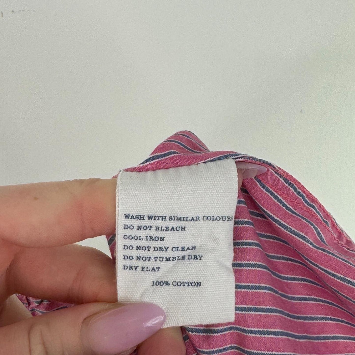 Y2K vintage Jack Wills blouse button up shirt fitted pinstripe tailored pink