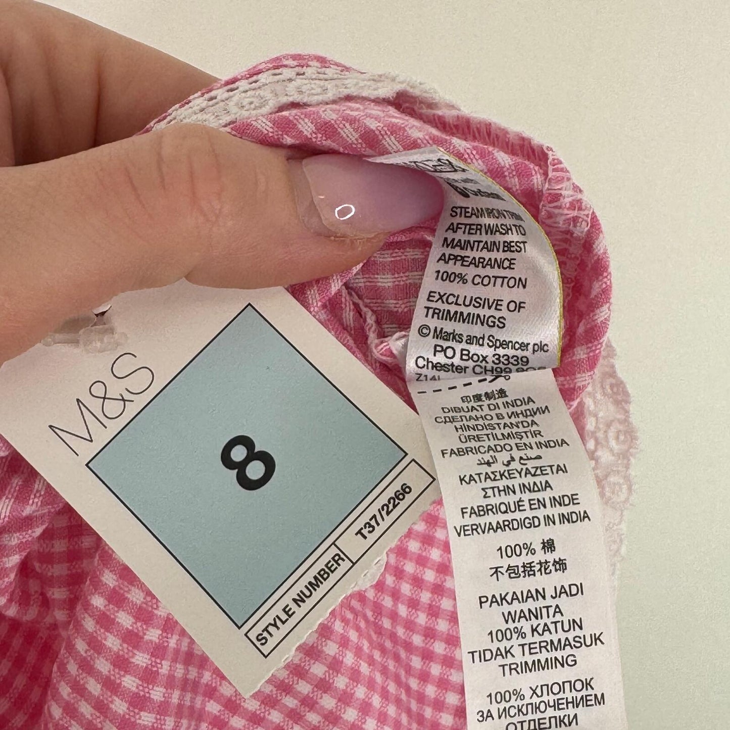 Y2K vintage cami top gingham pink white bow v neck coquette summer lightweight