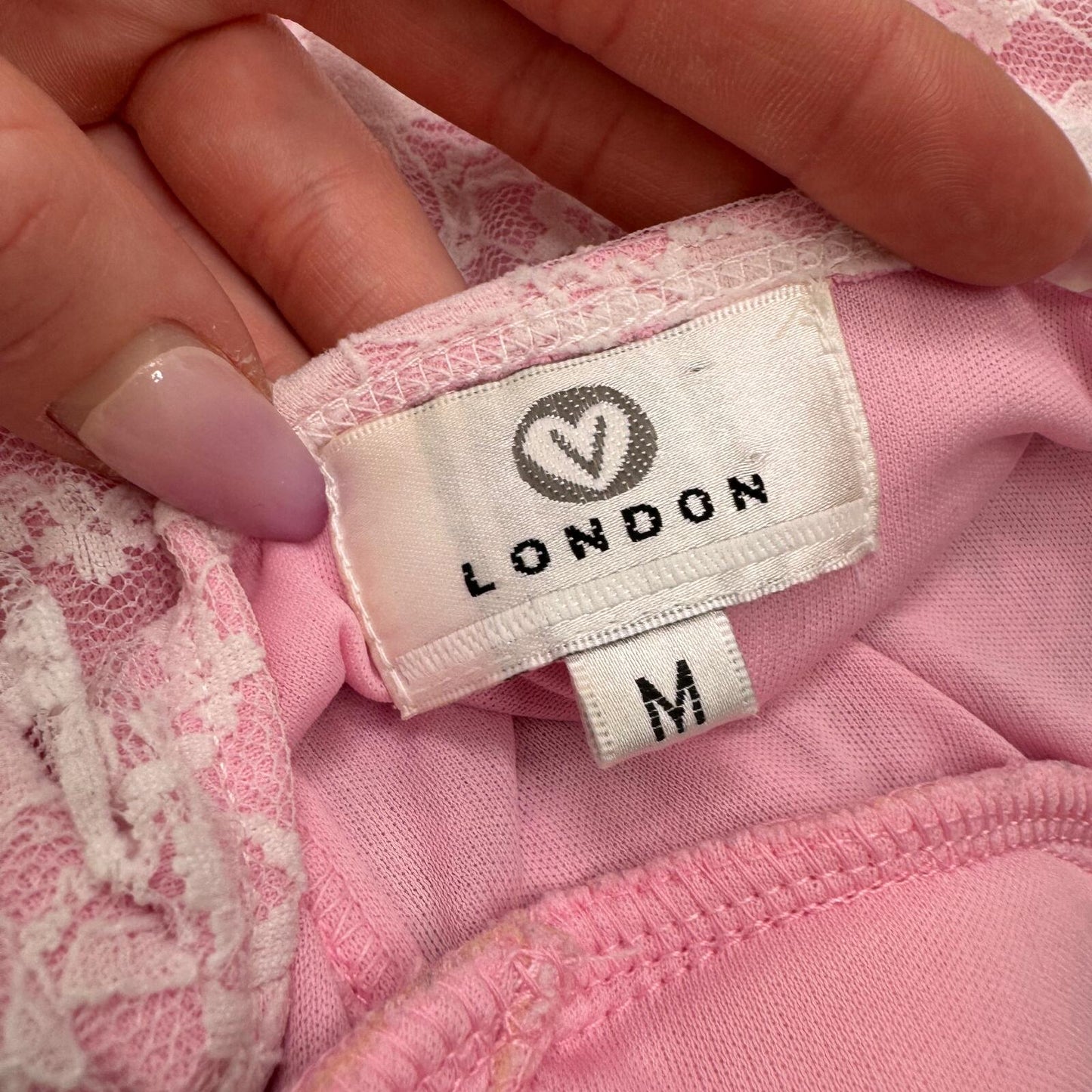 Y2K vintage lace top boned baby pink white crop strappy floral bow coquette