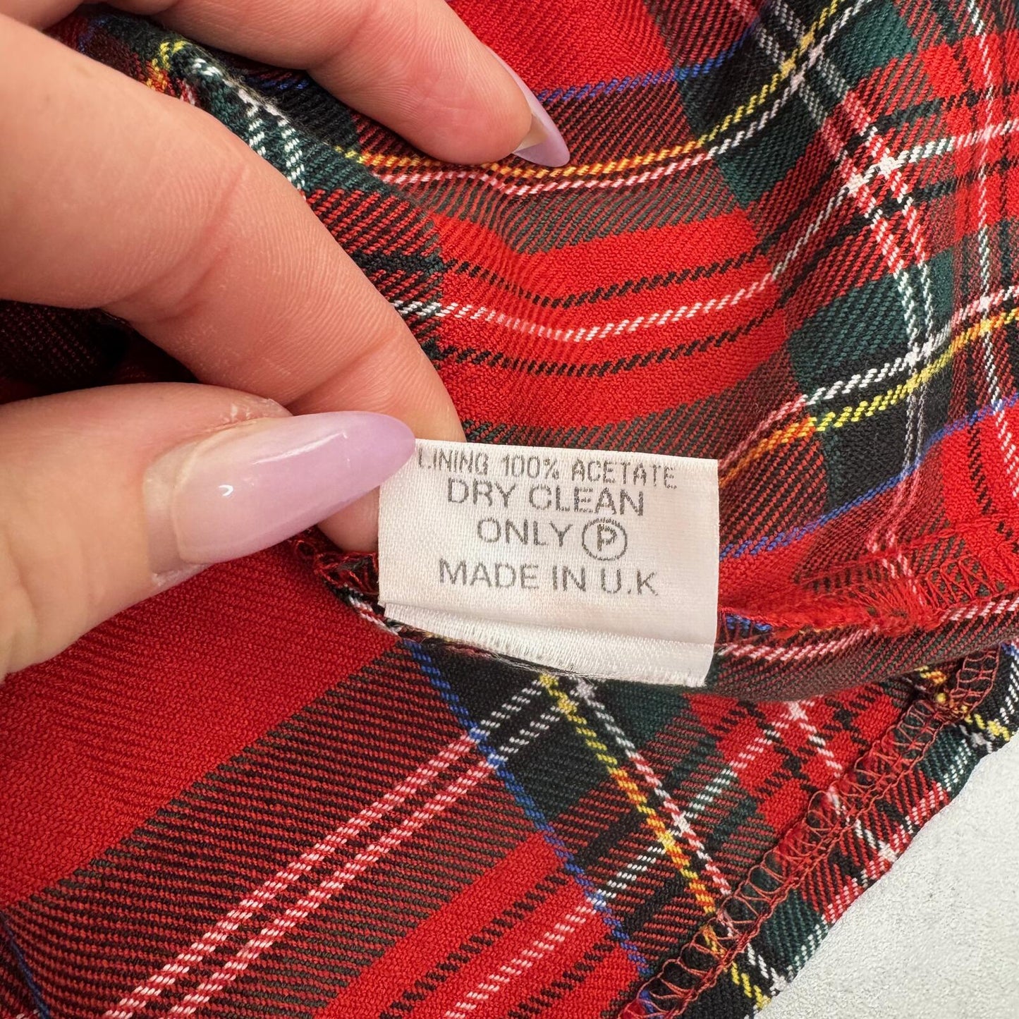 Y2K vintage low rise mini skirt wool blend tartan pleated check print stretchy