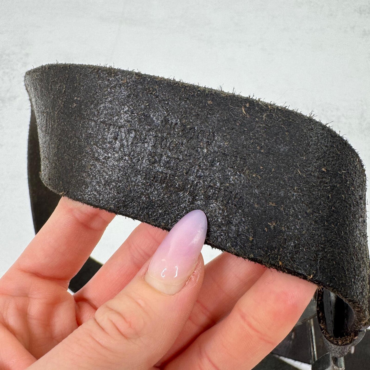 Y2K vintage Ringspun belt genuine leather grommet studded unisex