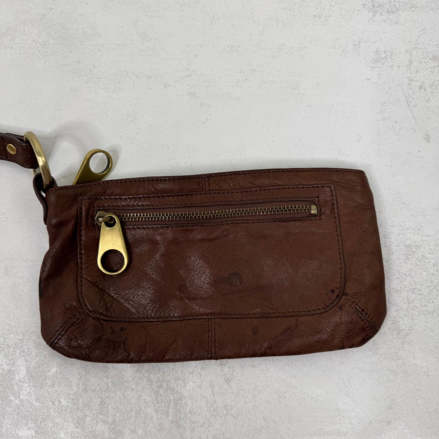 Y2K vintage Ted Baker genuine leather pouch wristlet mini clutch