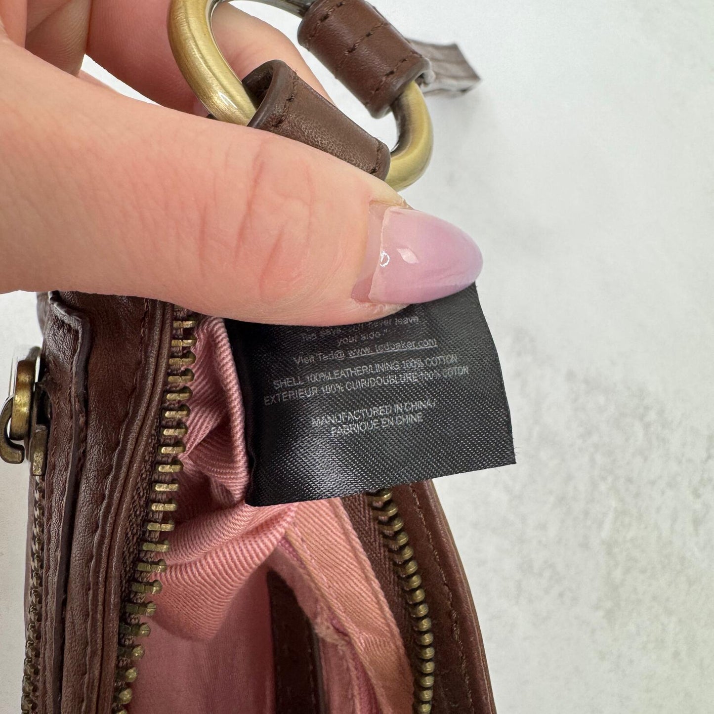Y2K vintage Ted Baker genuine leather pouch wristlet mini clutch