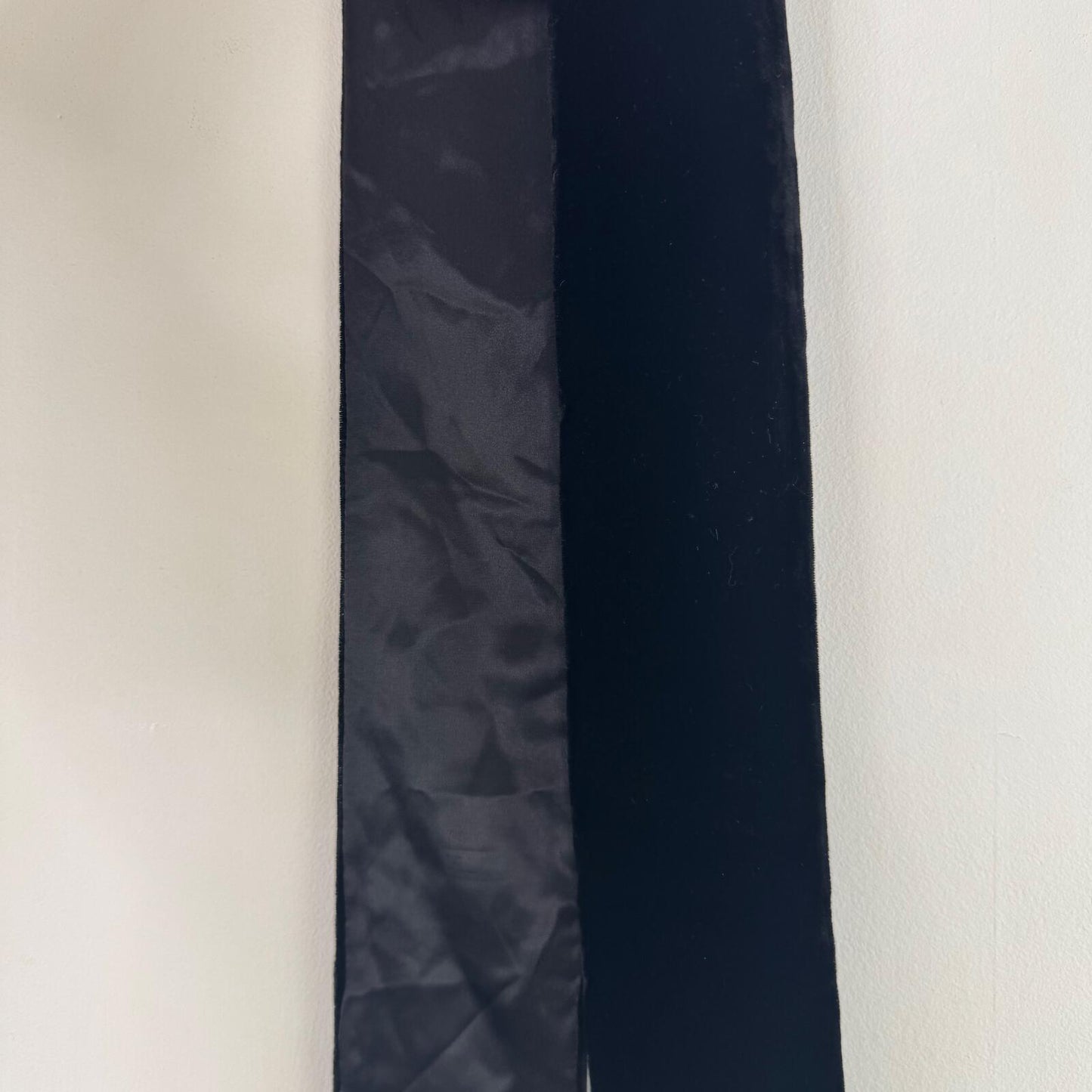 Y2K vintage velvet scarf sequin embroidery pattern black thin skinny