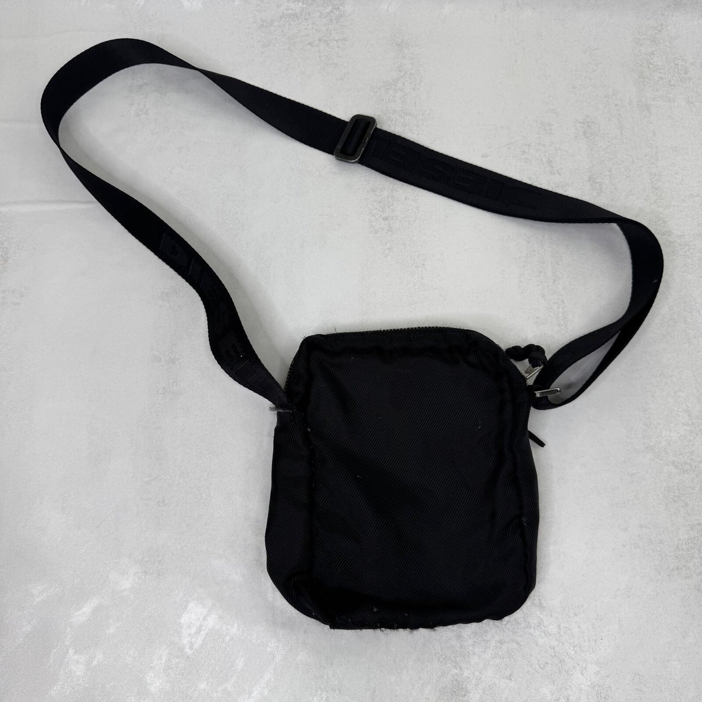 Y2K vintage Diesel cargo bag side messenger utility black