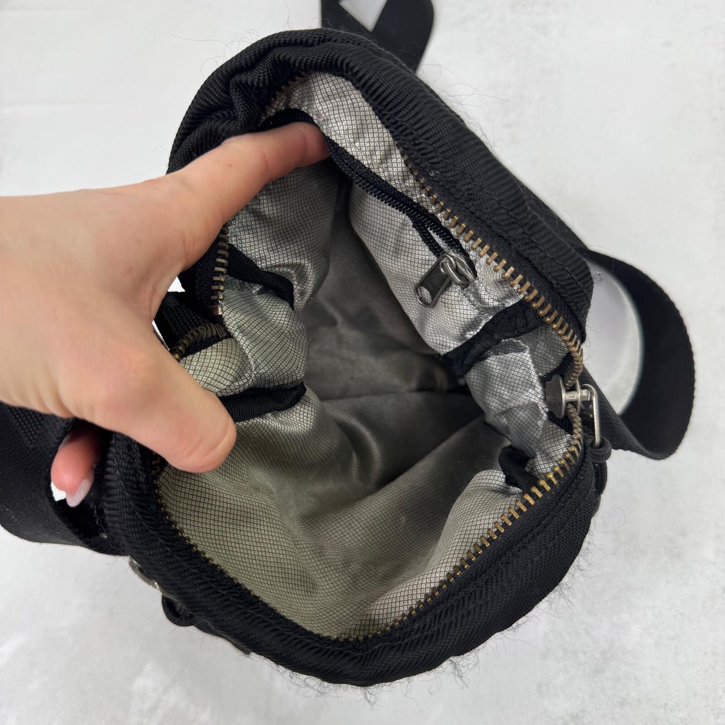 Y2K vintage Diesel cargo bag side messenger utility black