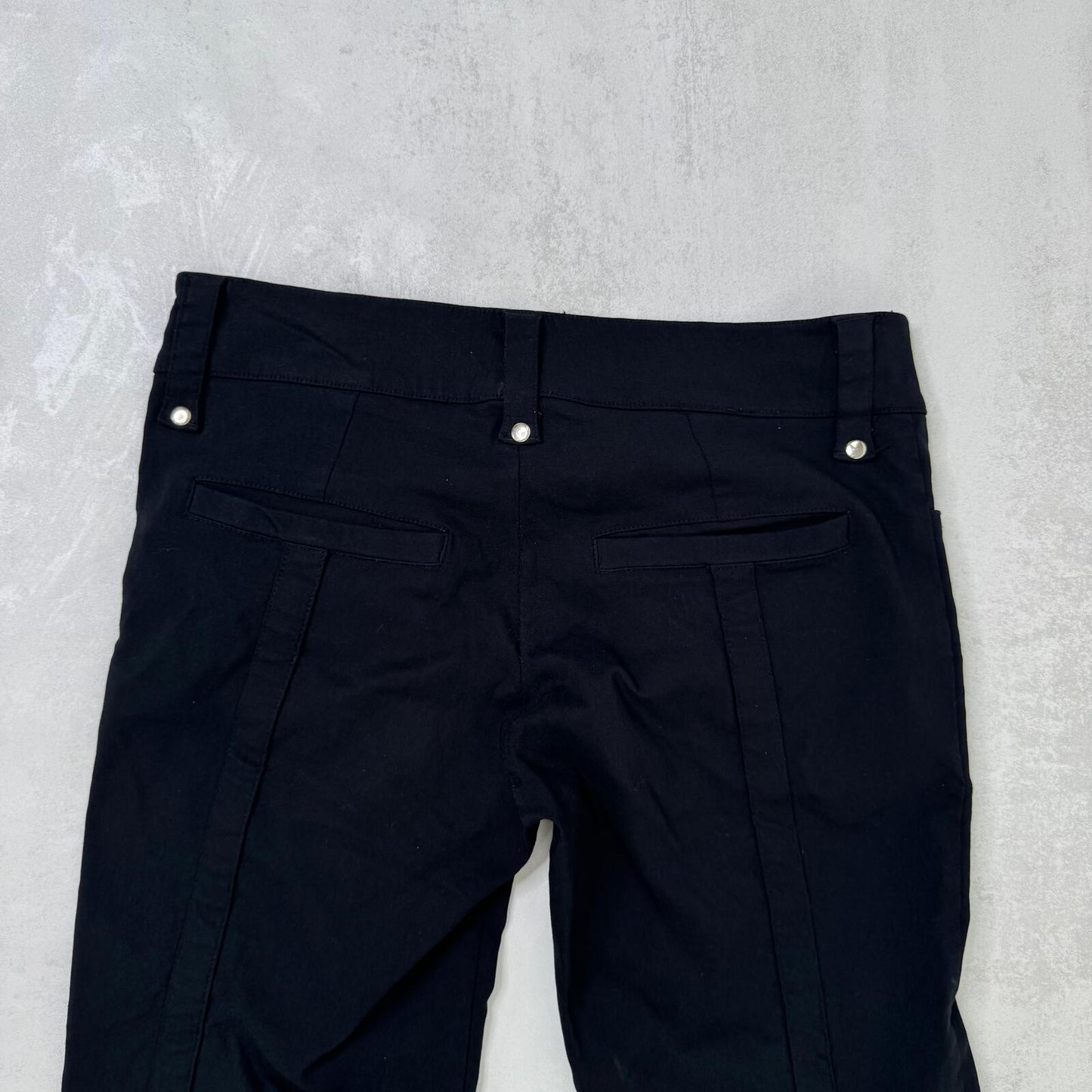 Vintage Lip Service capri trousers low rise stretchy studded zip up cropped stud