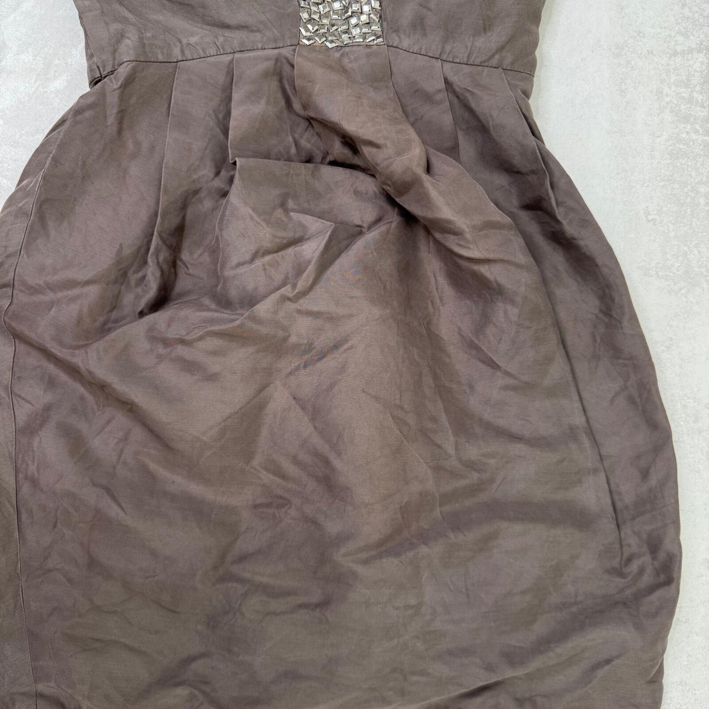 Y2K vintage Allsaints mini dress silk cotton studded embellished bubble