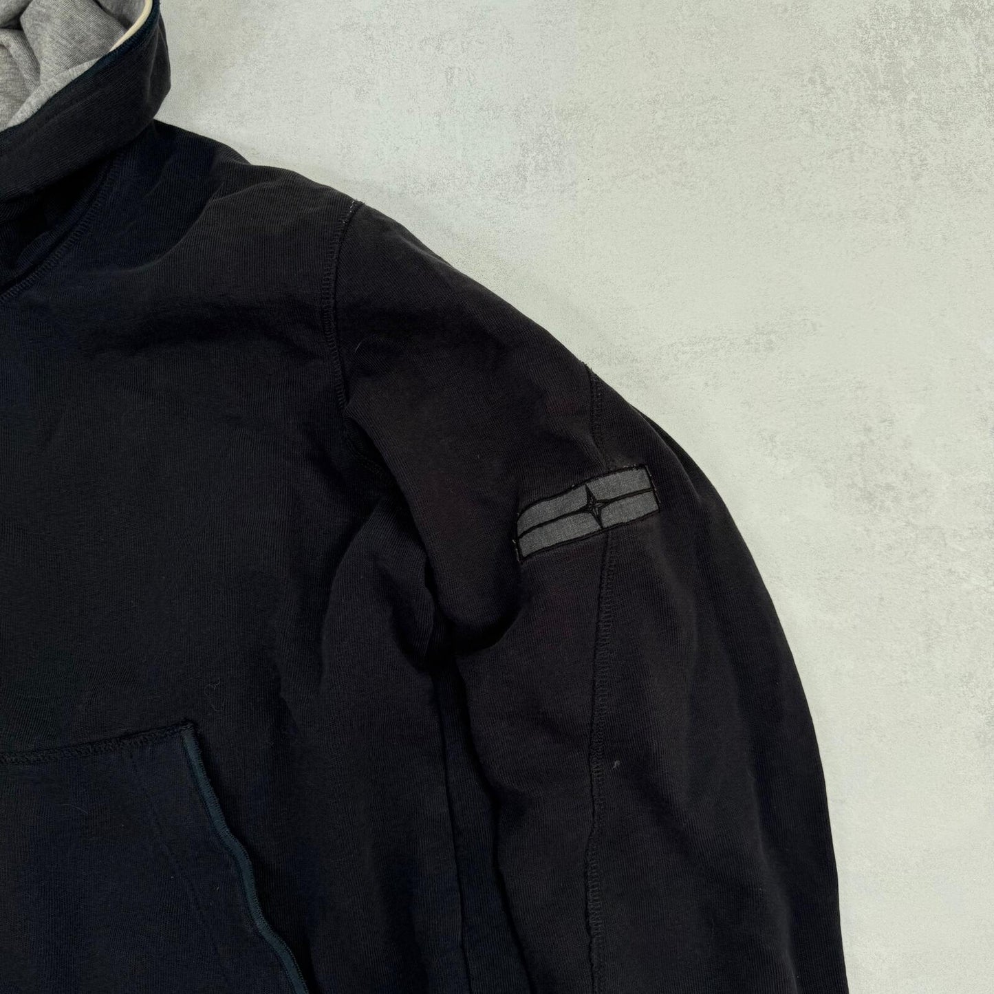 Vintage Stone Island Denims hoodie zip up men's reversible grey navy A/W 2007