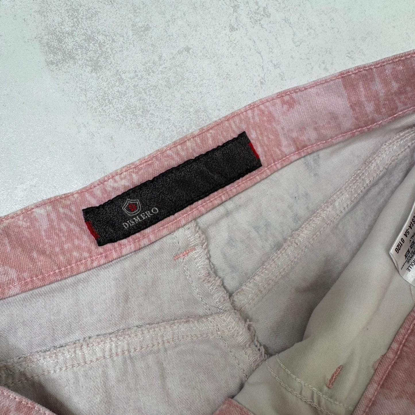 90s Y2K vintage bootcut denim jeans pink pattern floral rhinestones mid rise