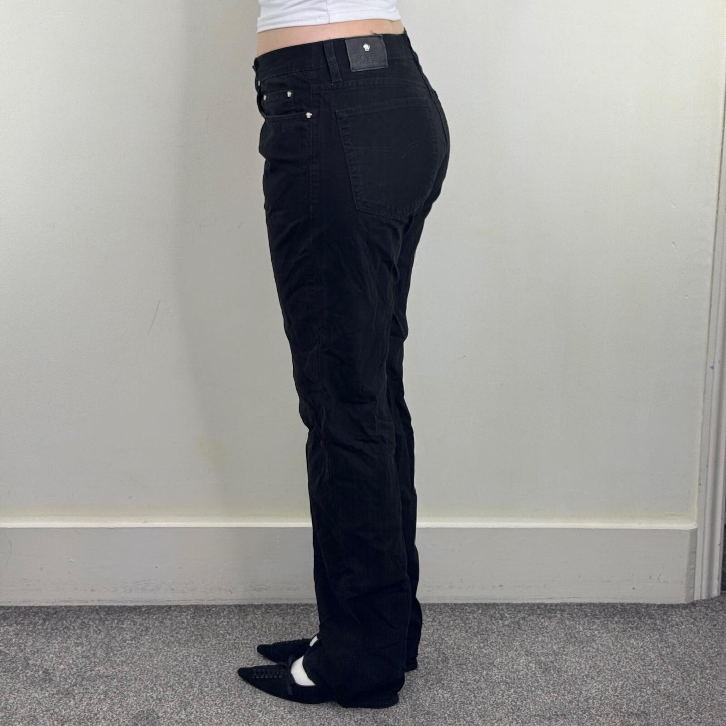 Vintage Versace Jeans Couture bootcut denim jeans mid rise baggy 90s