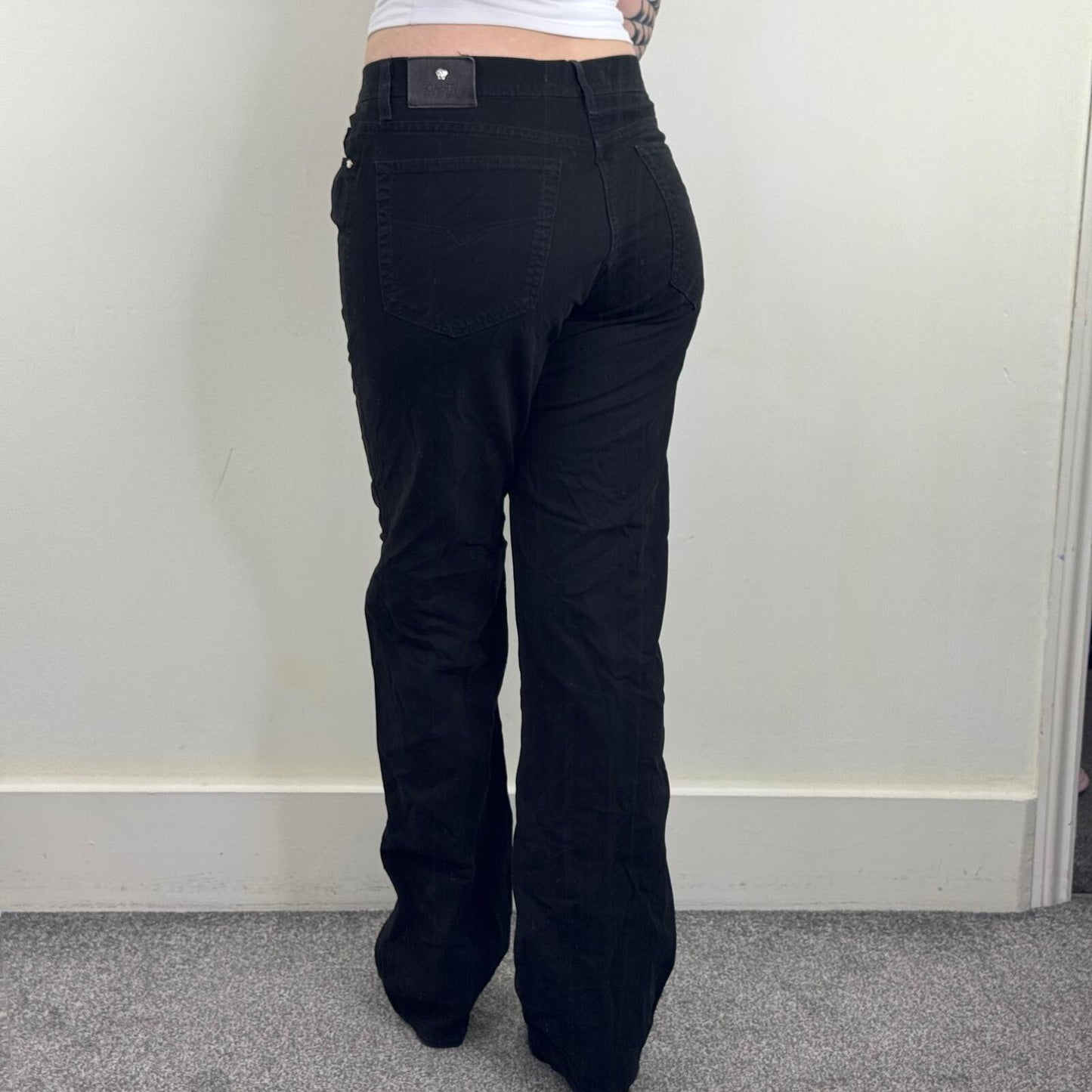 Vintage Versace Jeans Couture bootcut denim jeans mid rise baggy 90s