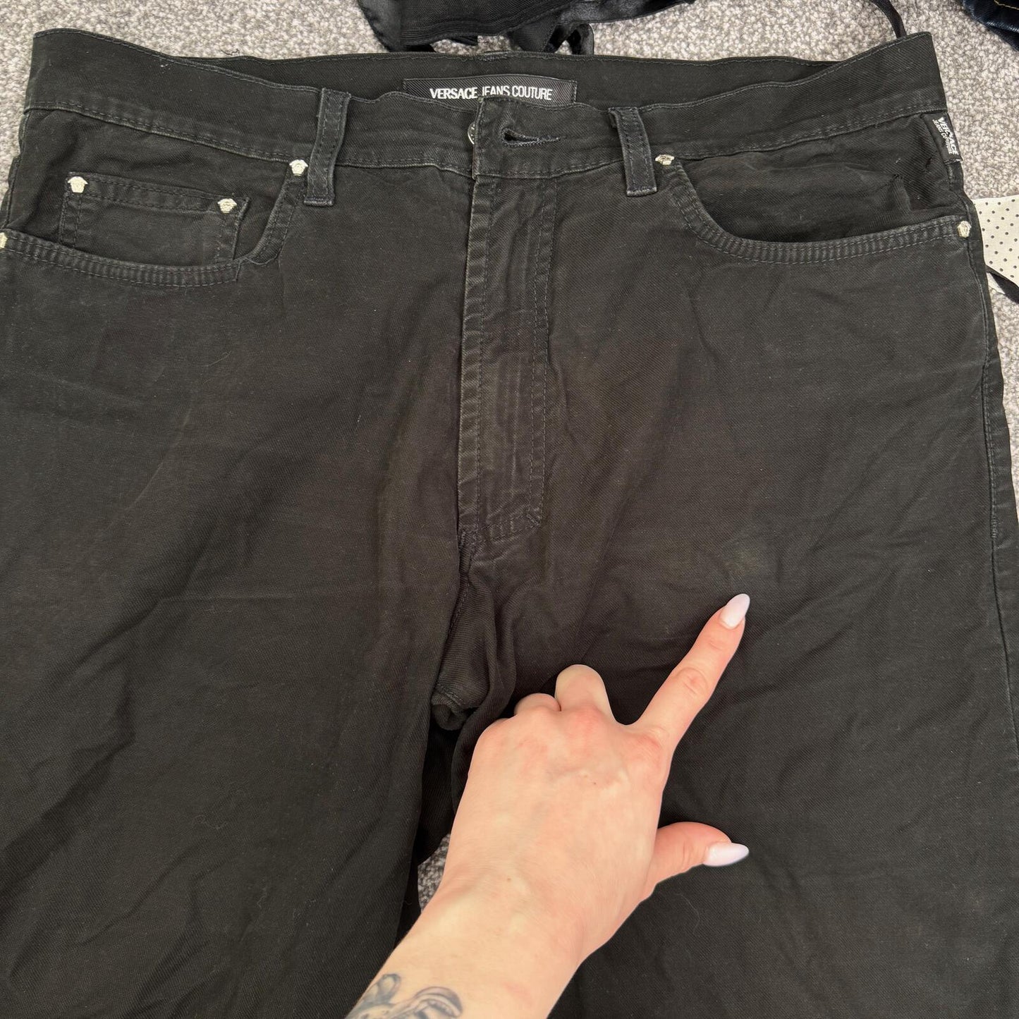 Vintage Versace Jeans Couture bootcut denim jeans mid rise baggy 90s