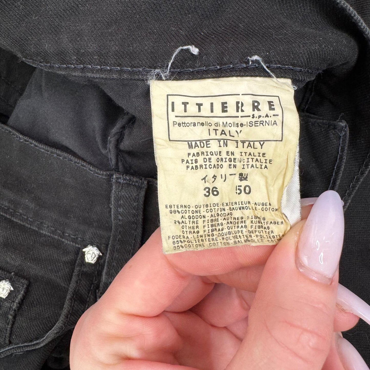 Vintage Versace Jeans Couture bootcut denim jeans mid rise baggy 90s